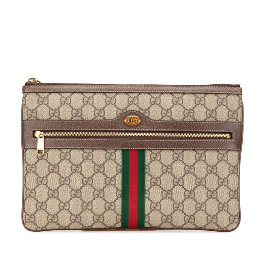 Gucci GG Supreme Web Ophidia Clutch Bag