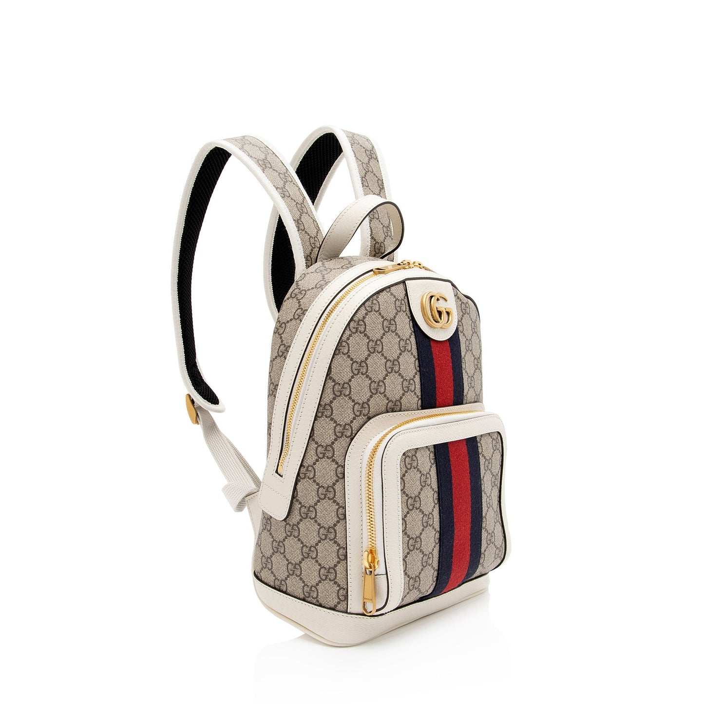 Gucci GG Supreme Ophidia Backpack SHF-9CqWHU Leather Canvas Nylon White Shoulder Bag