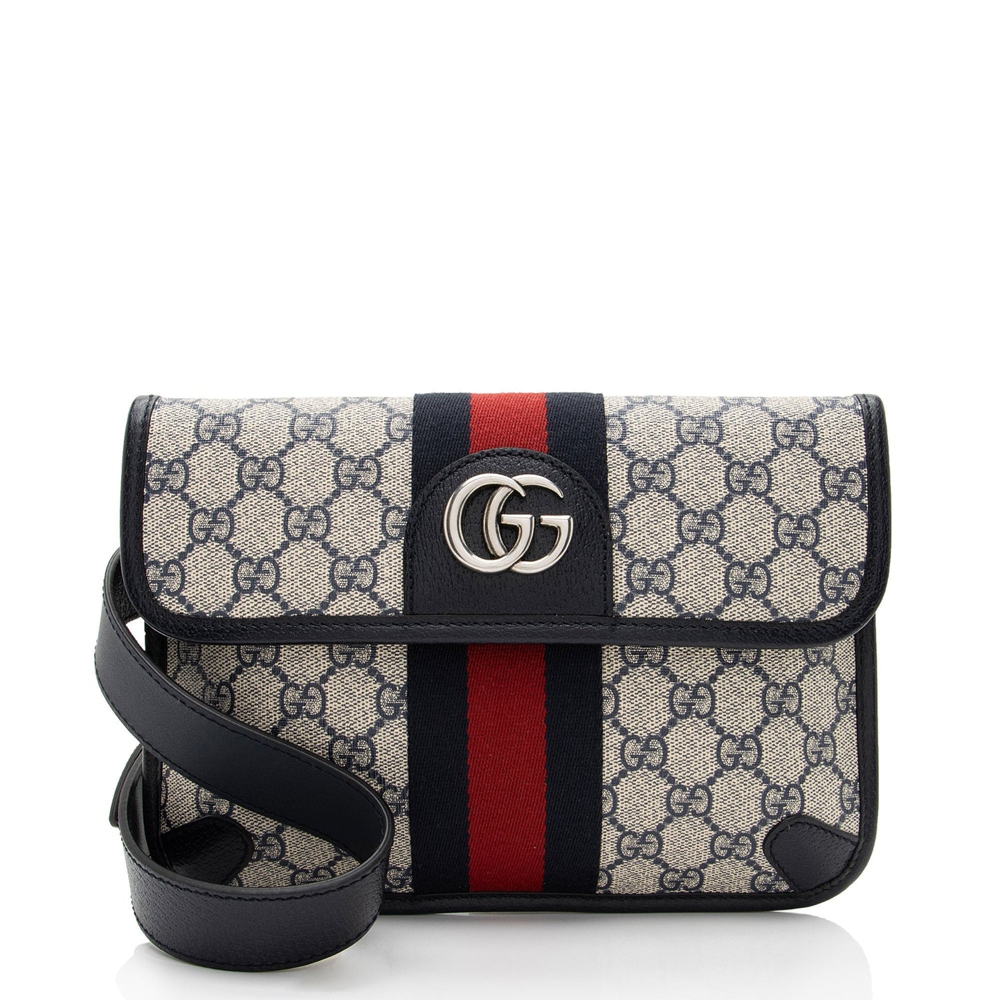 Gucci GG Supreme Web Ophidia Belt Leather Canvas Nylon Beige Accessory Shf 88Vopg