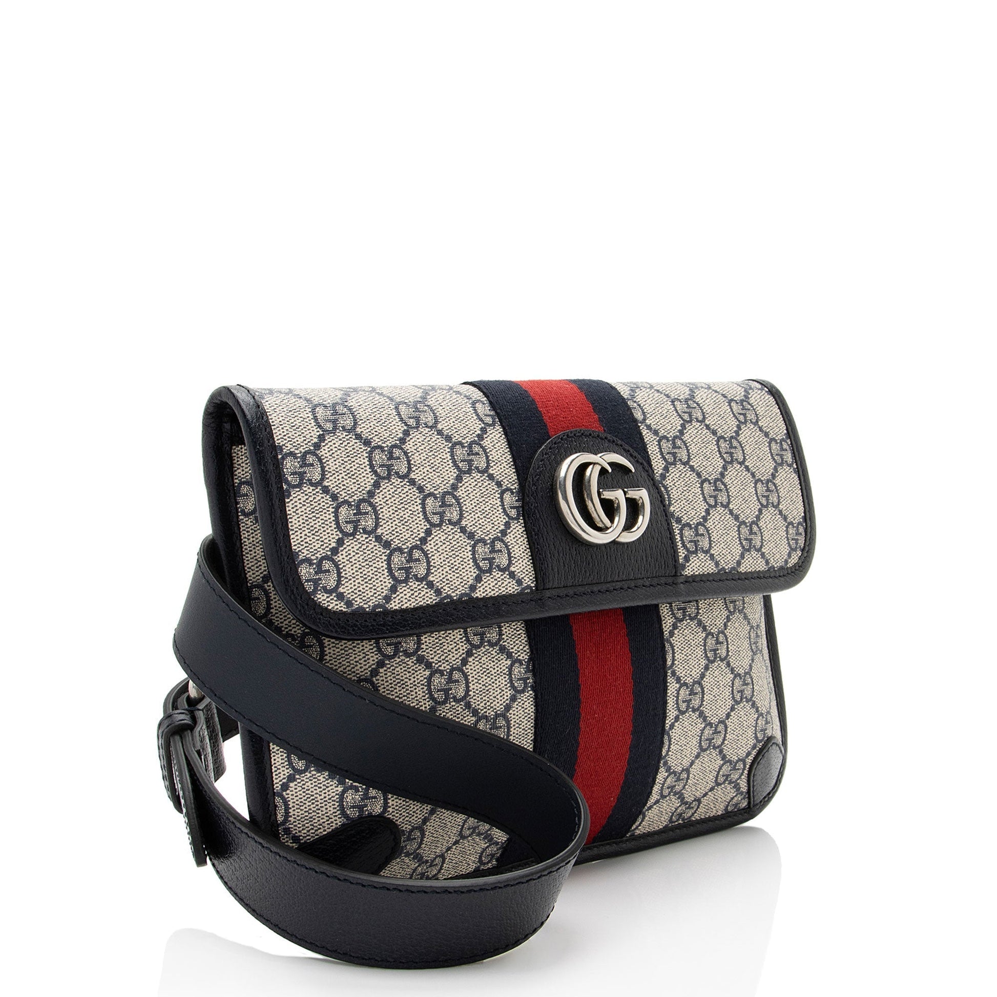 Gucci GG Supreme Web Ophidia Belt Leather Canvas Nylon Beige Accessory Shf 88Vopg
