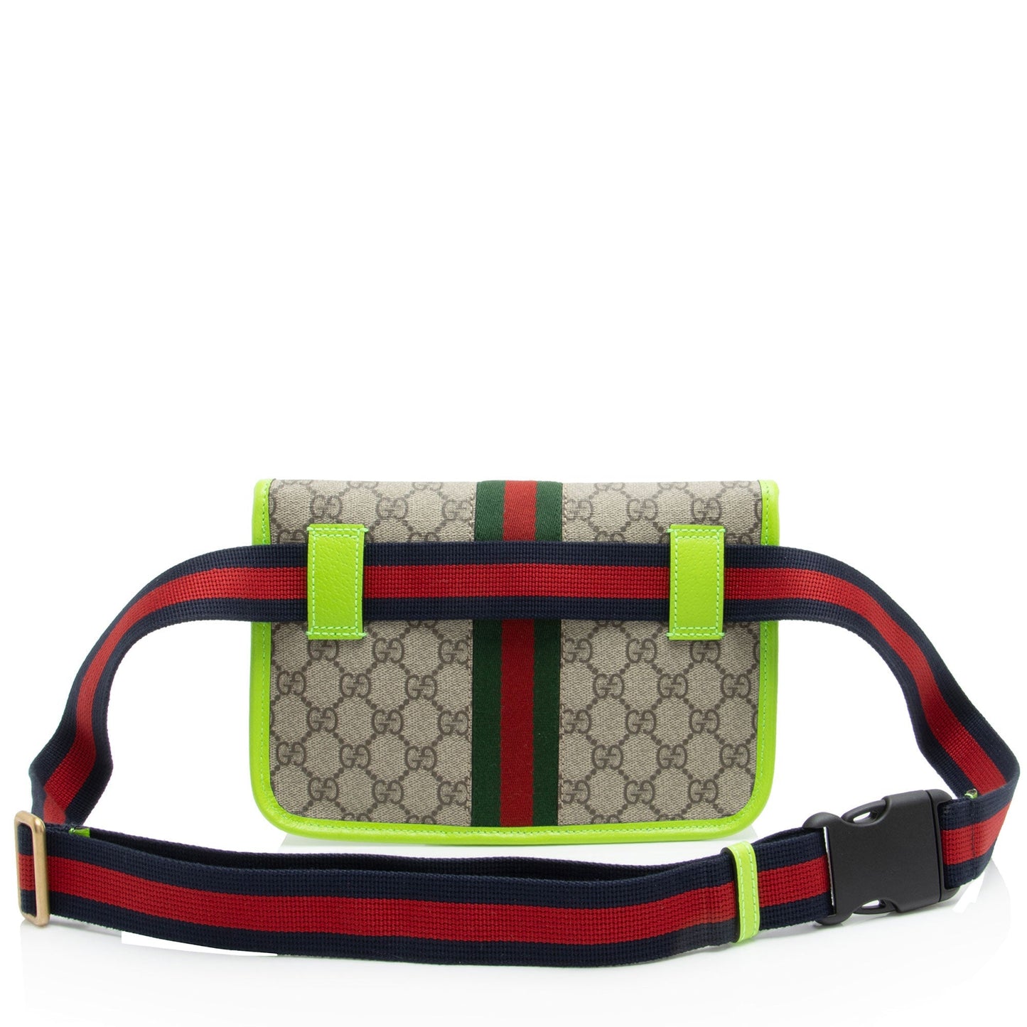 Gucci GG Supreme Web Ophidia Belt Leather Canvas Nylon Beige Accessory