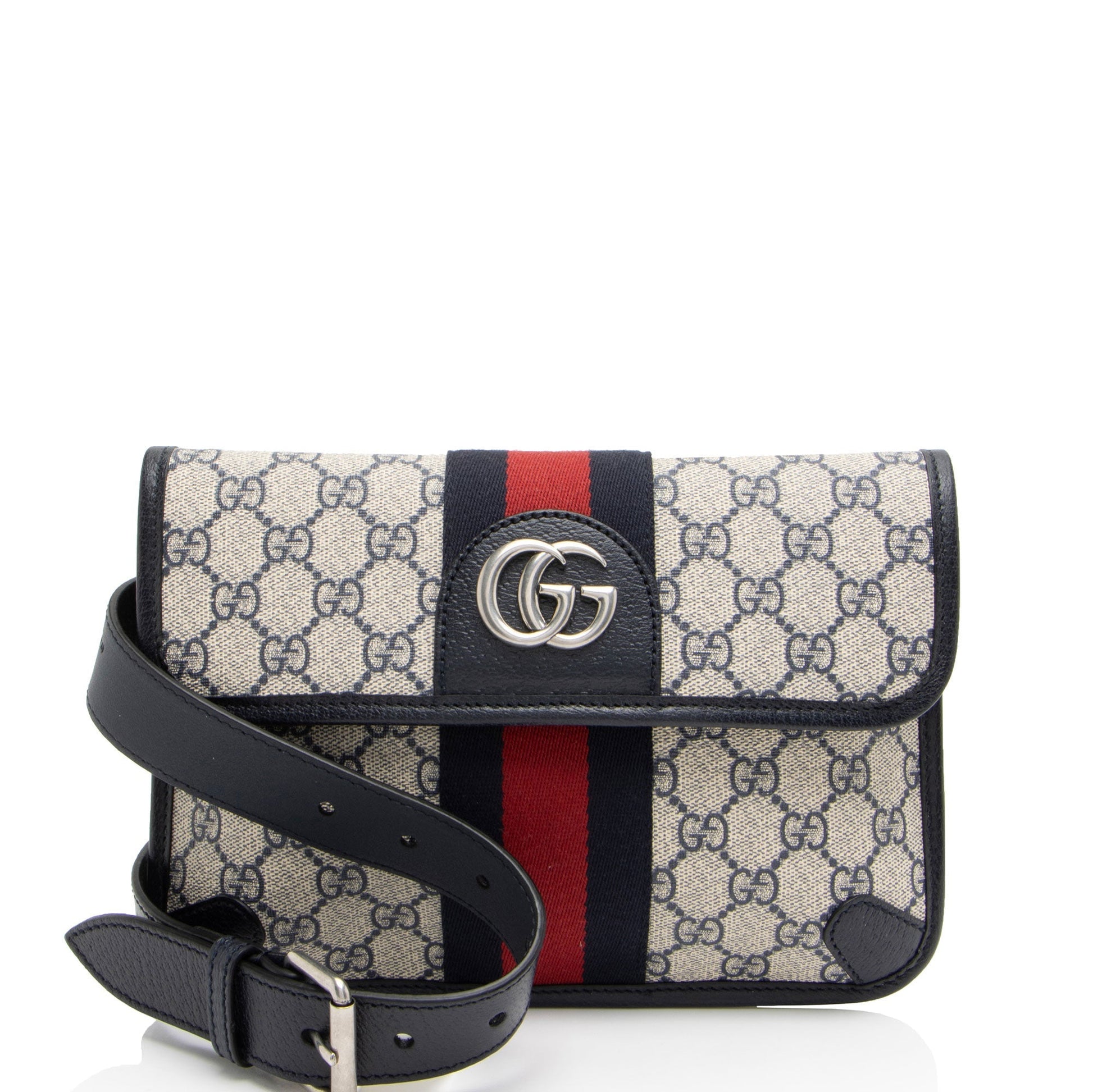 Gucci GG Supreme Web Ophidia Belt Leather Canvas Nylon Beige Accessory Bag 2