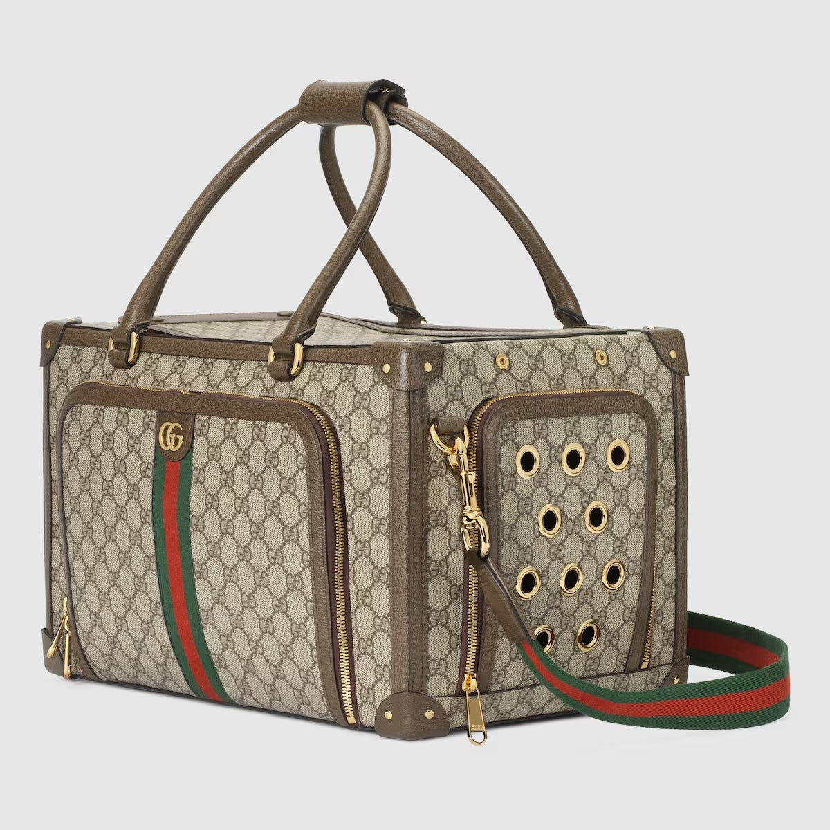 Gucci GG SUPREME WEB PET CARRIER Travel Bag