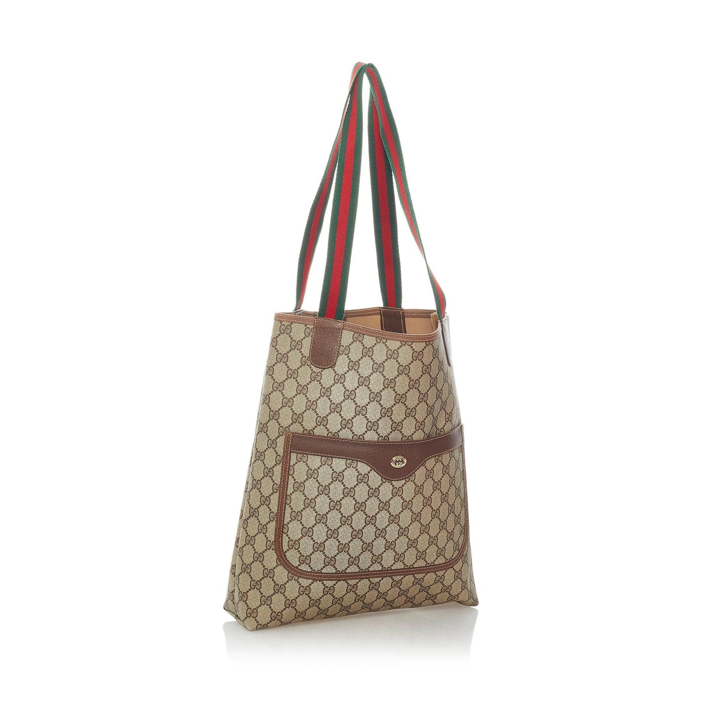 Gucci GG Supreme Web SHG Canvas Brown Tote Bag 3