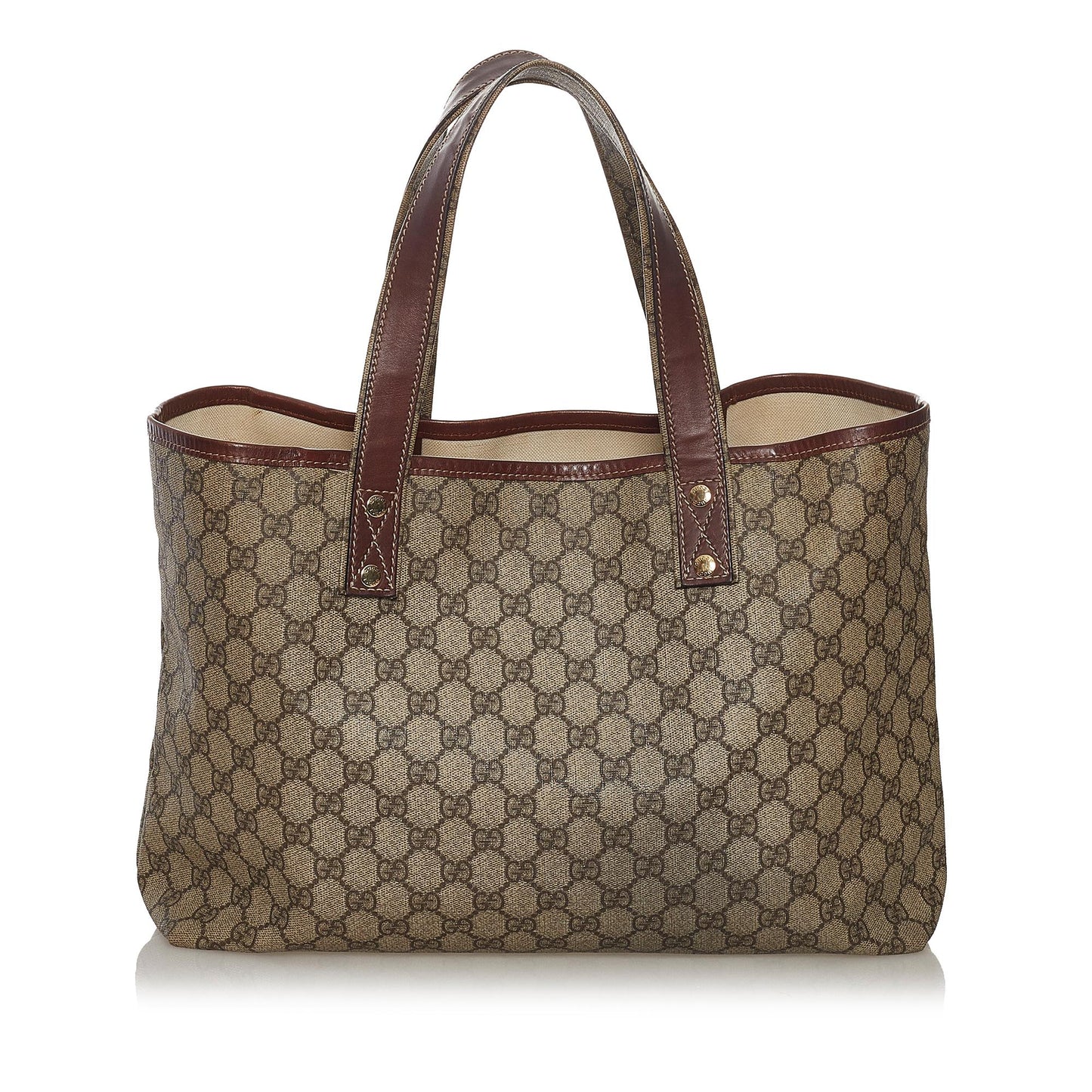 Gucci GG Supreme Web SHG Canvas Brown Tote Bag