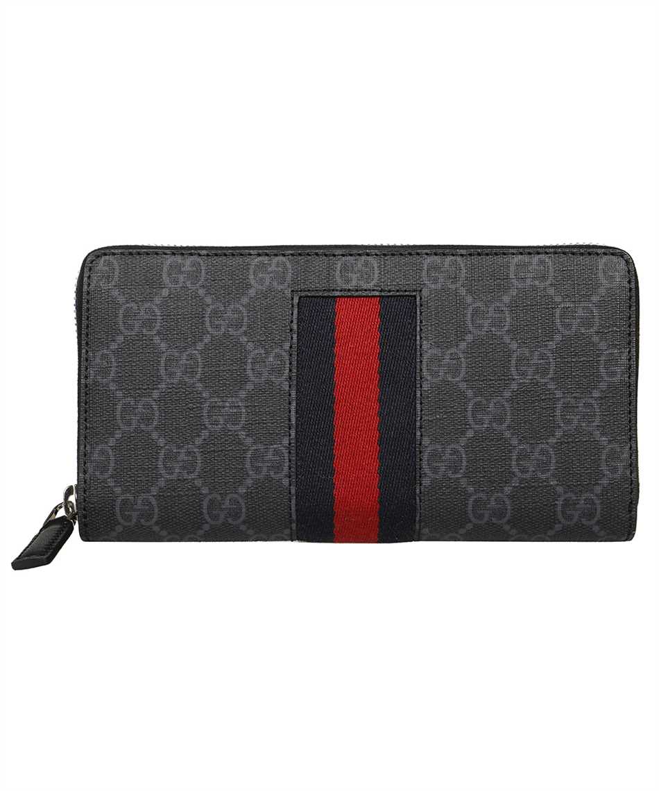 Gucci GG Supreme Web Zip Around Wallet Case