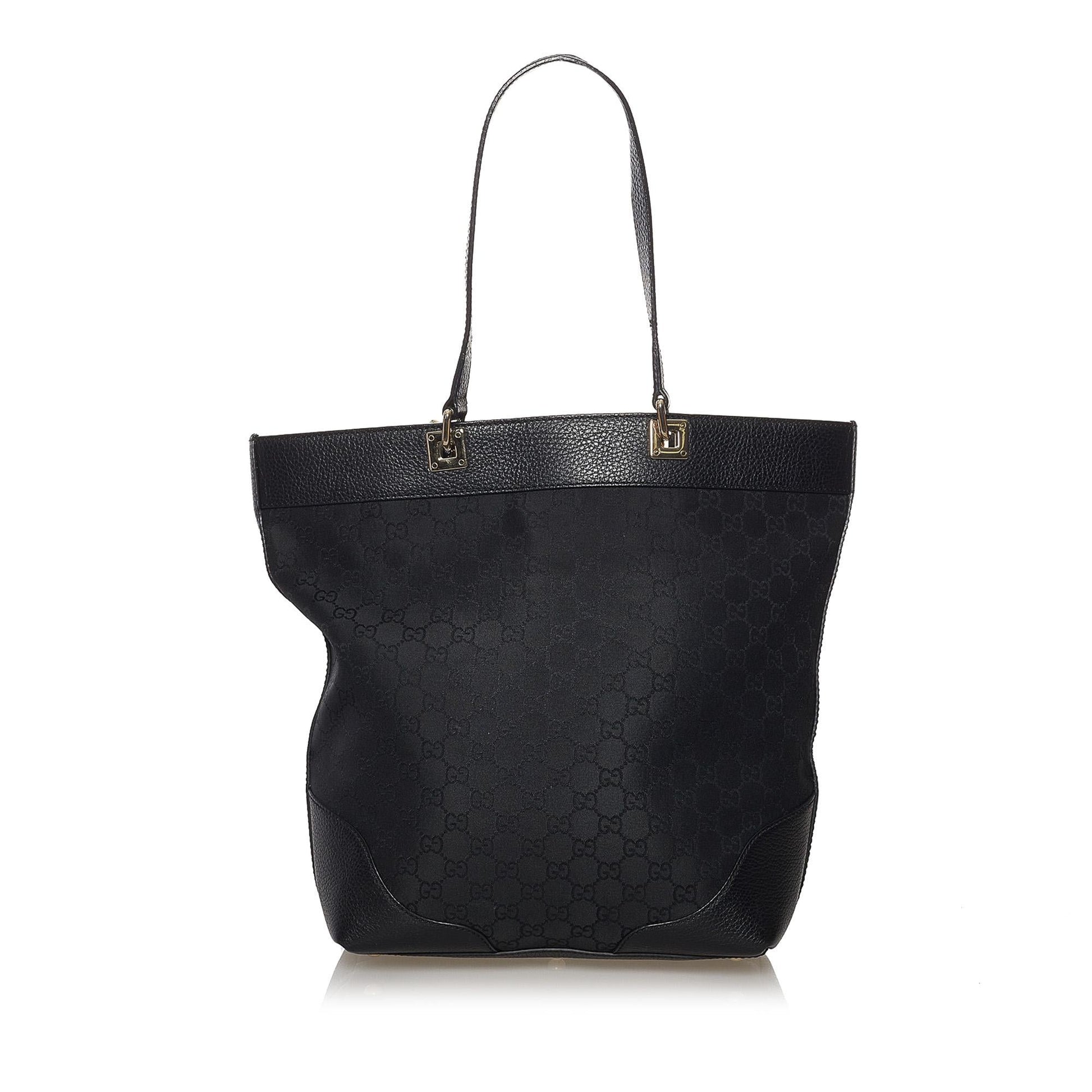 Gucci GG SHG Nylon Black Tote Bag