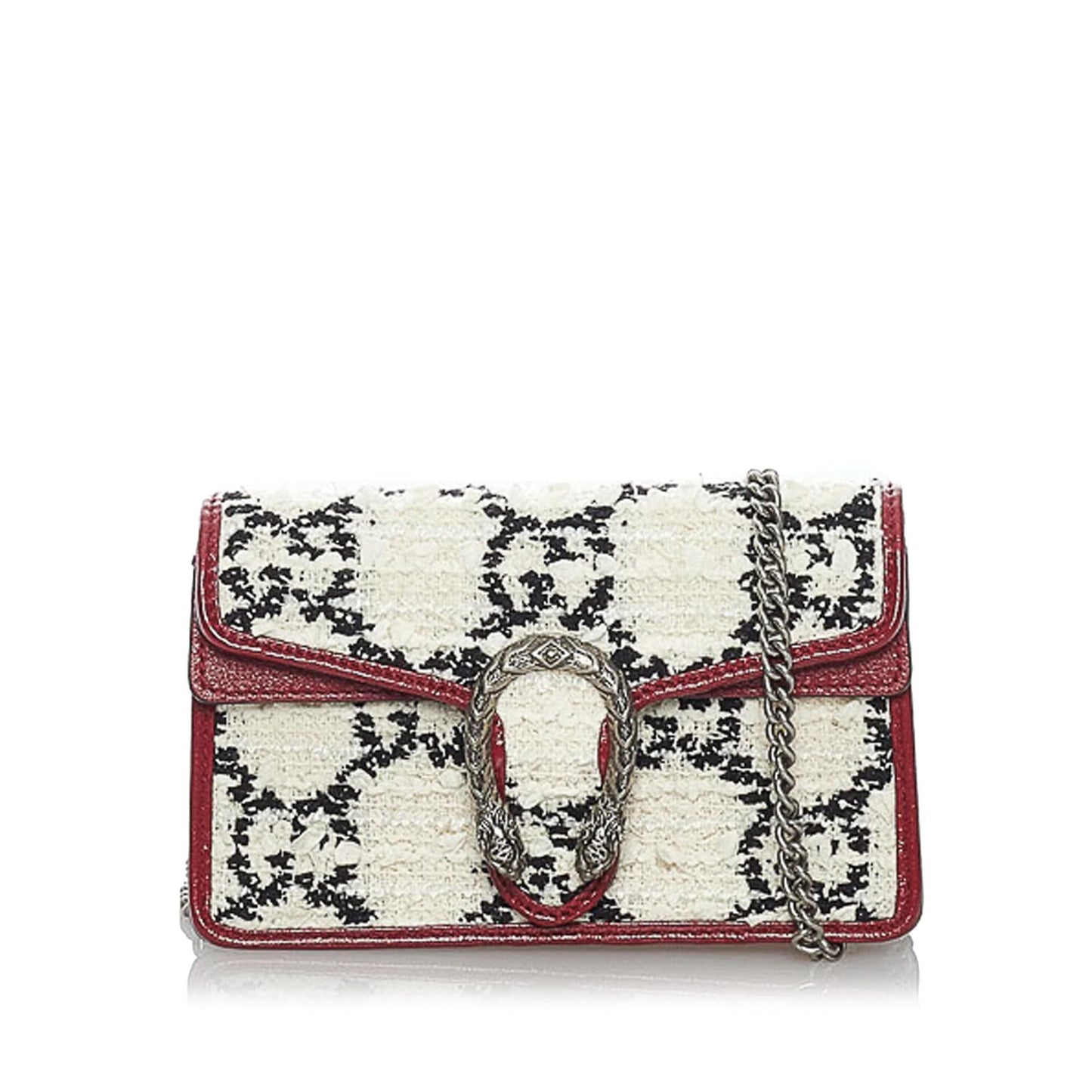 Gucci GG Tweed Dionysus SHG White Red Shoulder Bag