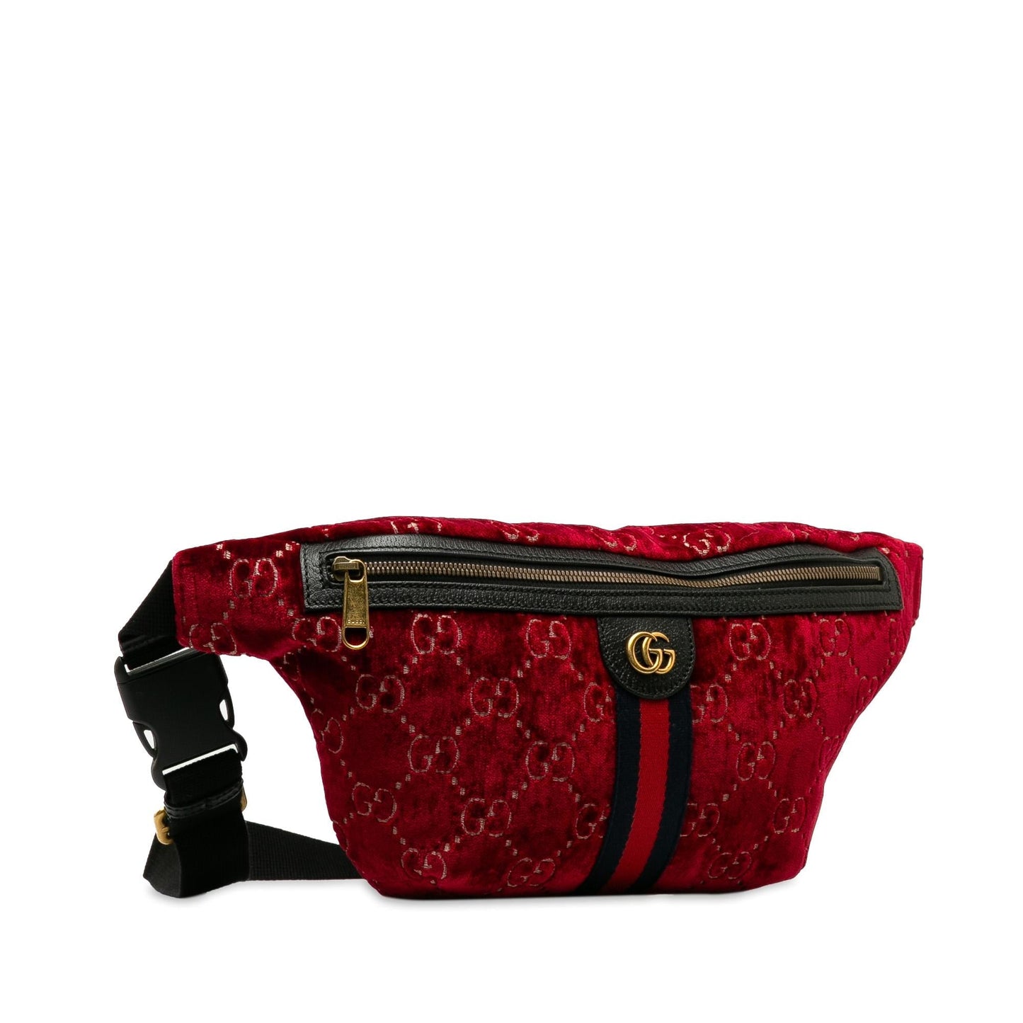 Gucci GG Velvet Ophidia Belt SHG-vPMoAs Calf Red Accessory