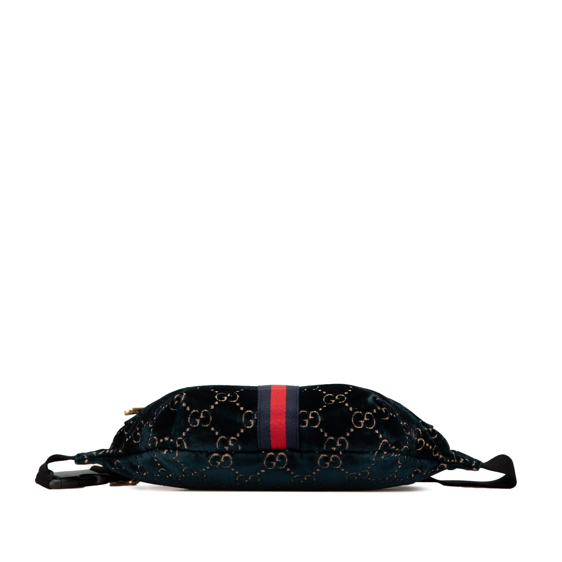 Gucci GG Velvet Ophidia Belt Blue Accessory