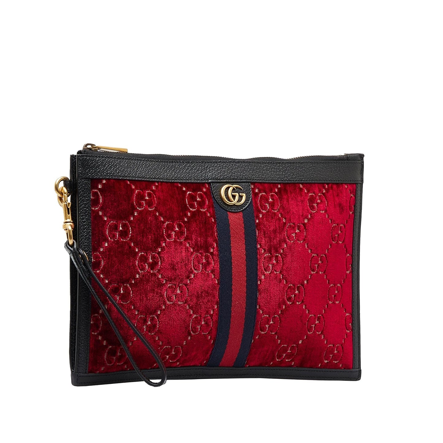 Gucci GG Velvet Ophidia SHG-0Q4r1S Red Clutch Bag