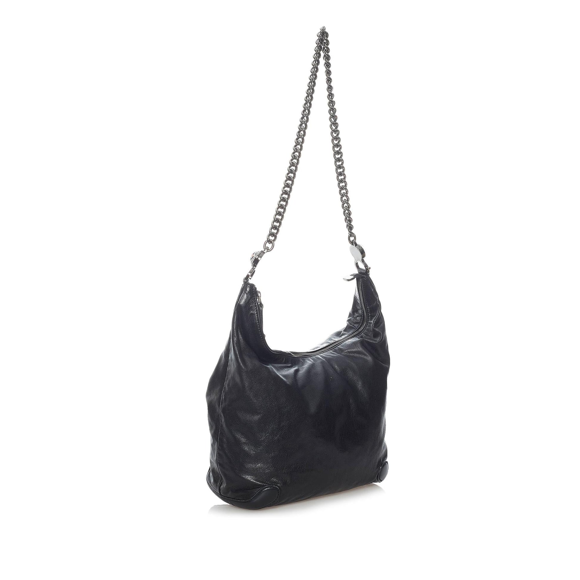 Gucci Galaxy SHG Leather Calf Black Chain Shoulder Bag