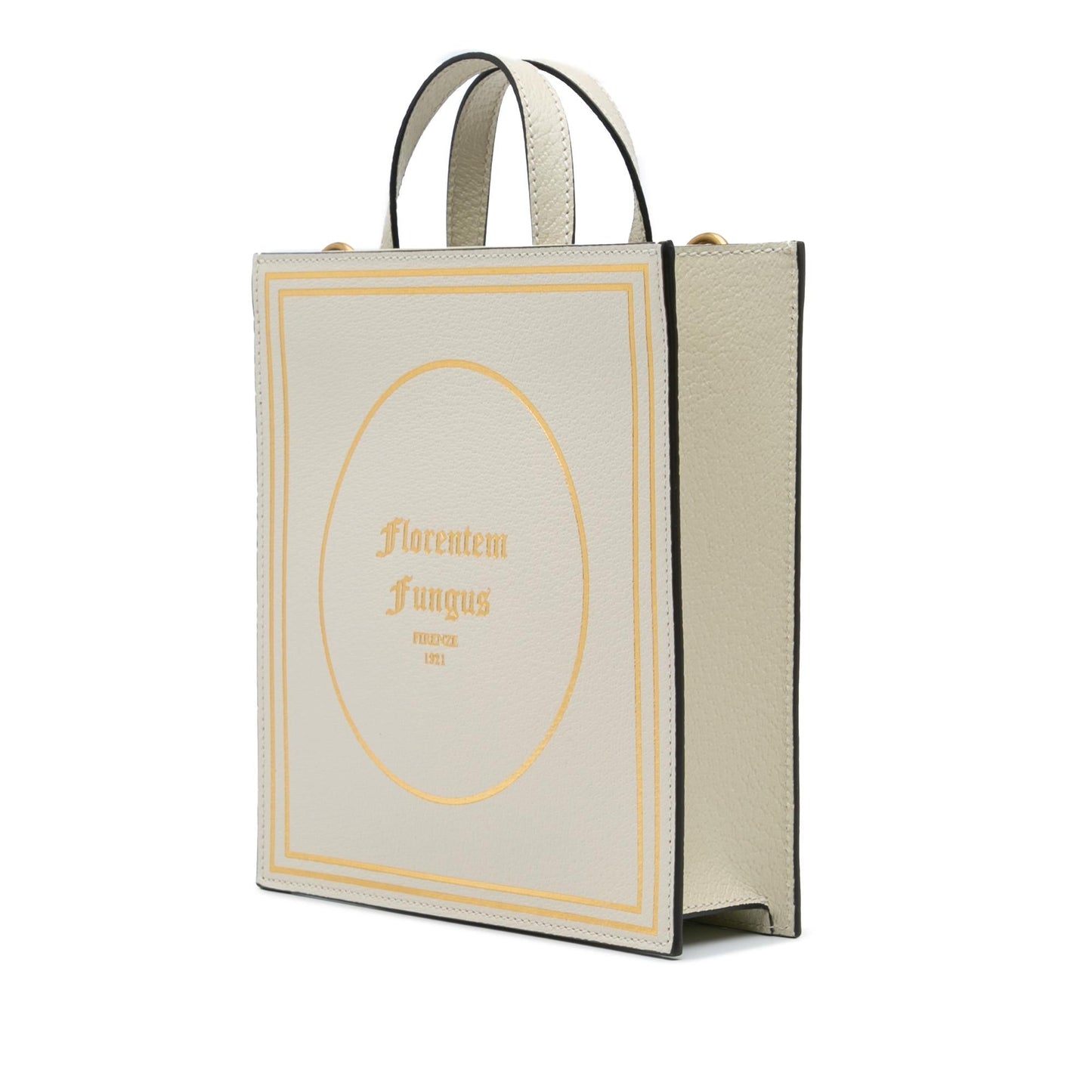 Gucci Garden Mushrooms Vertical Shopping Calf Calfskin Brown Tote Bag