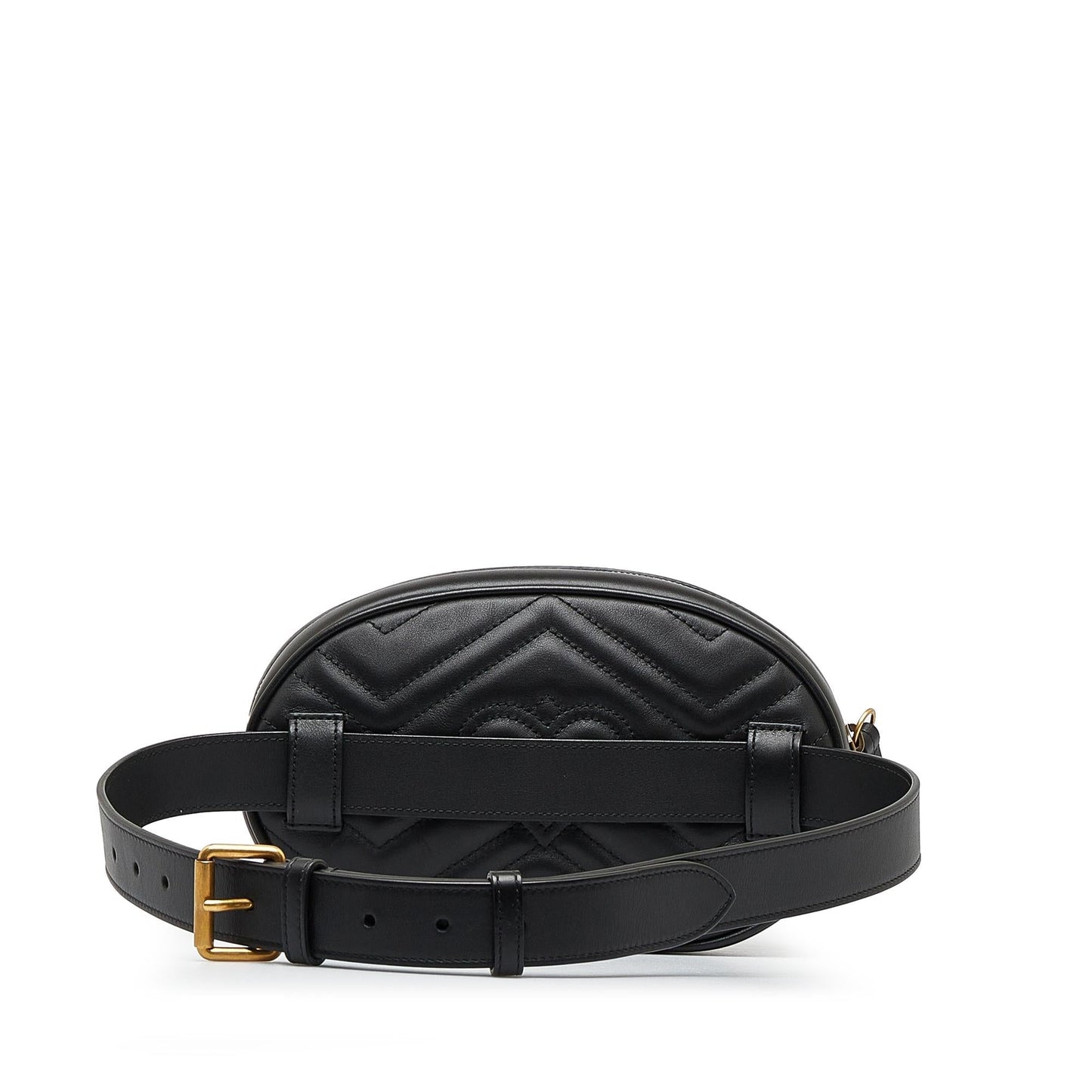 Gucci Gg Marmont Belt SHG-FpHiDN Matelasse Calf Black Accessory