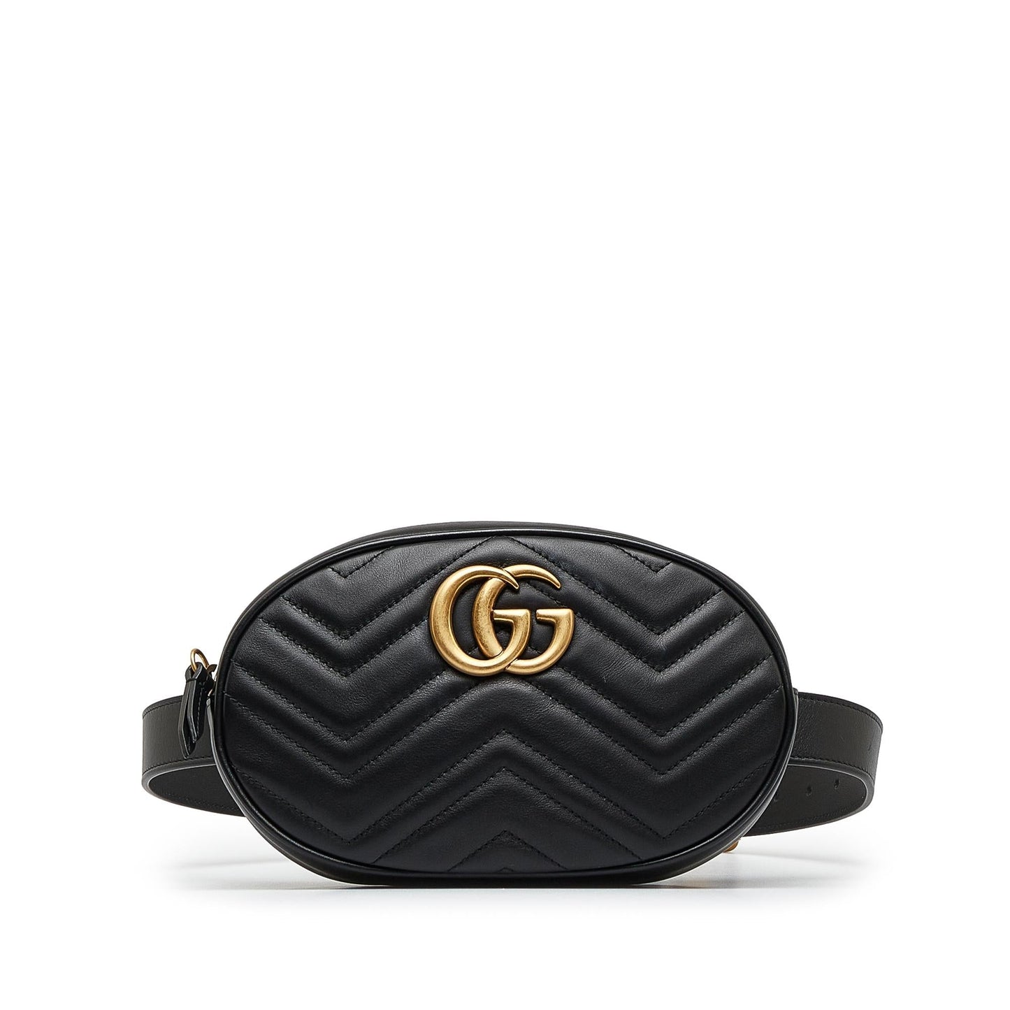 Gucci Gg Marmont Belt SHG-FpHiDN Matelasse Calf Black Accessory