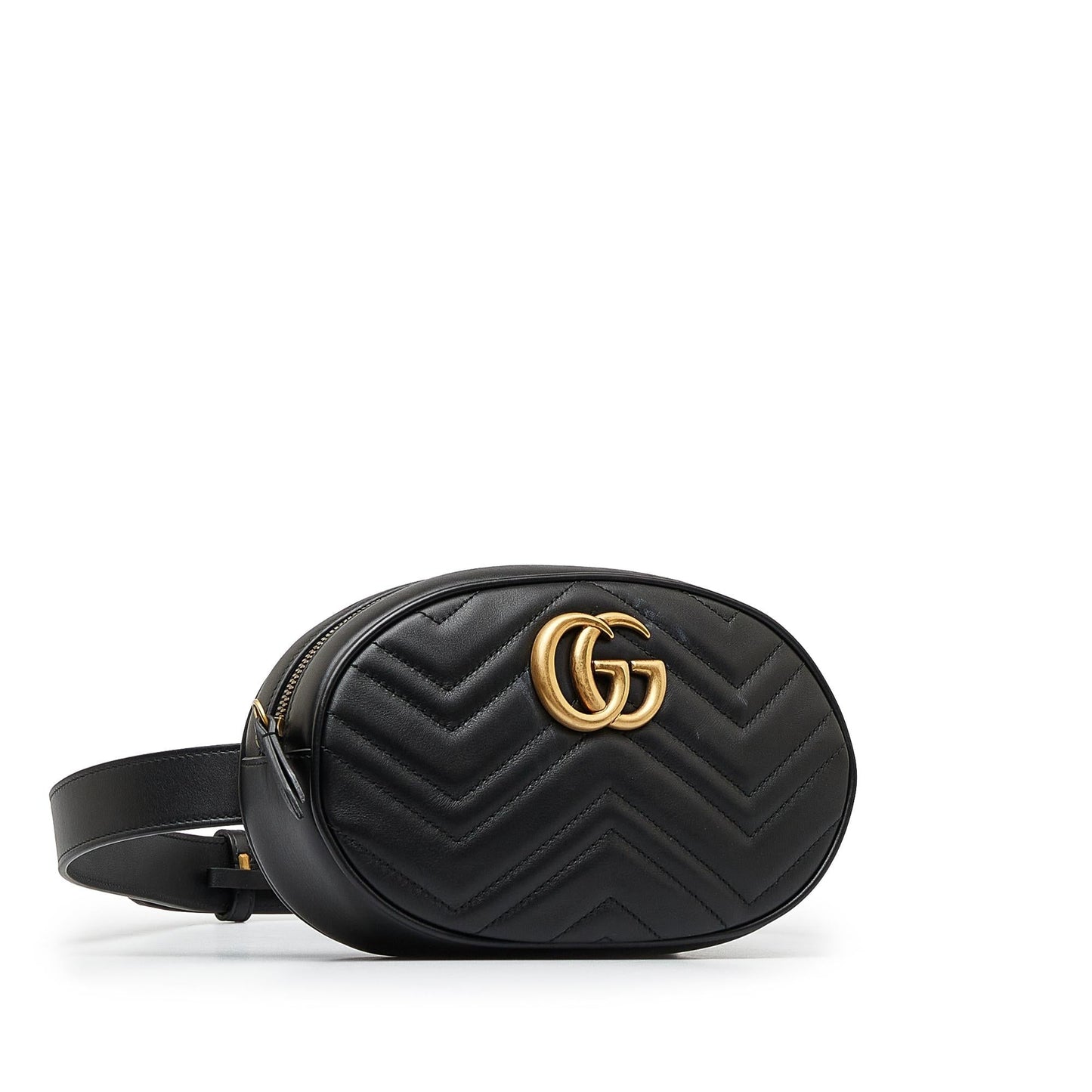Gucci Gg Marmont Belt SHG-FpHiDN Matelasse Calf Black Accessory
