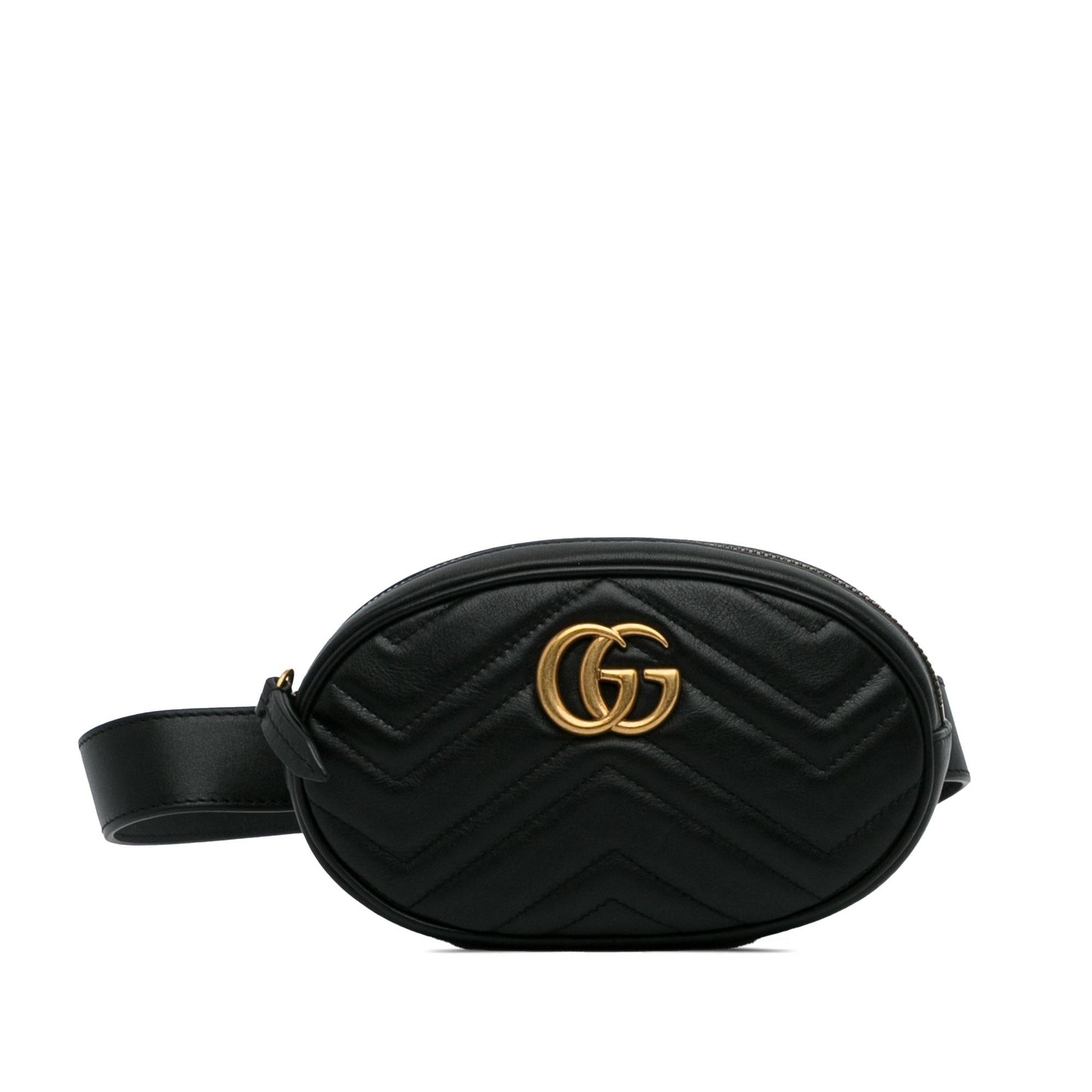 Gucci Gg Marmont Belt SHG-nGo7V4 Matelasse Calf Black Accessory