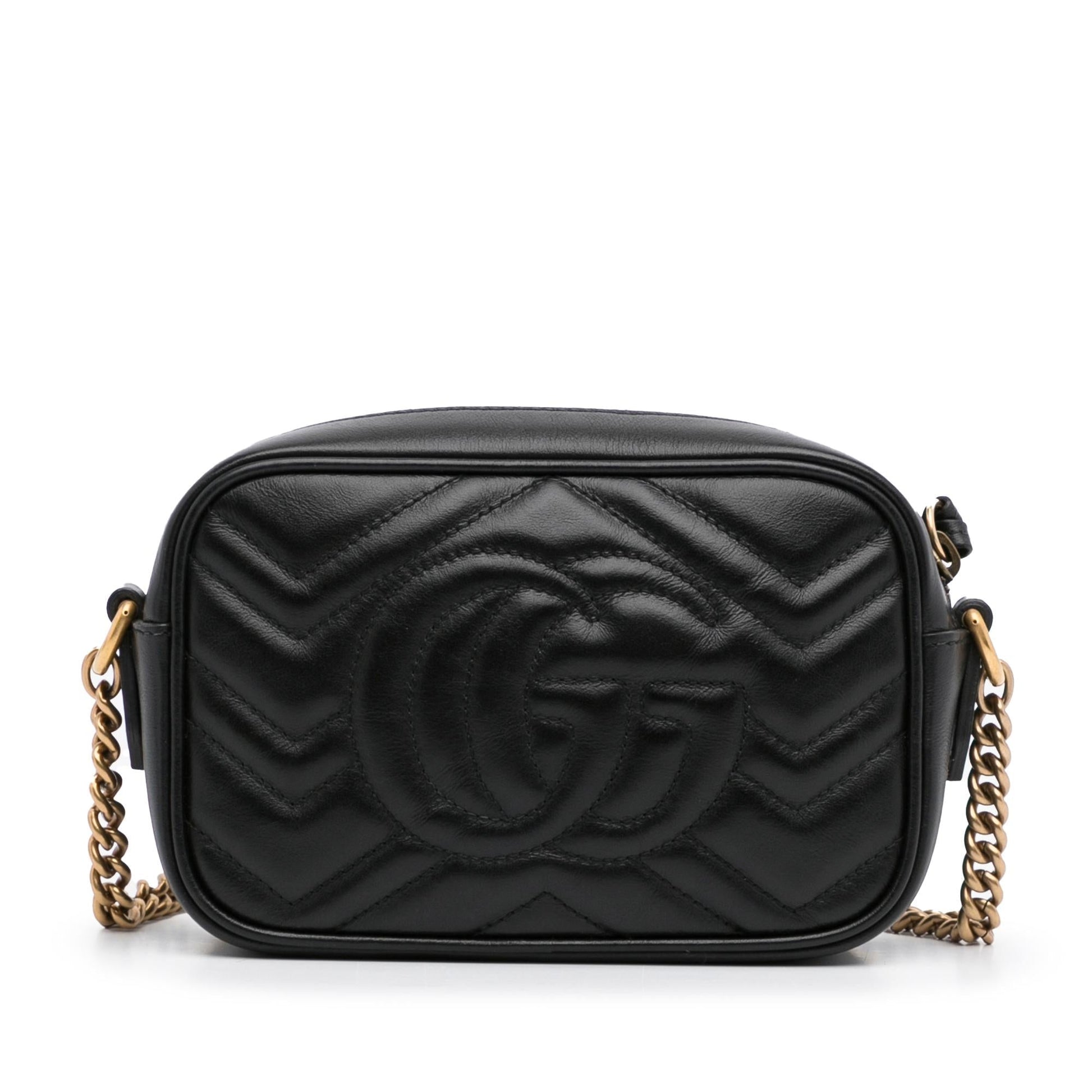 Gucci Gg Marmont SHG-ix0CHC Matelasse Calf Black Crossbody Bag