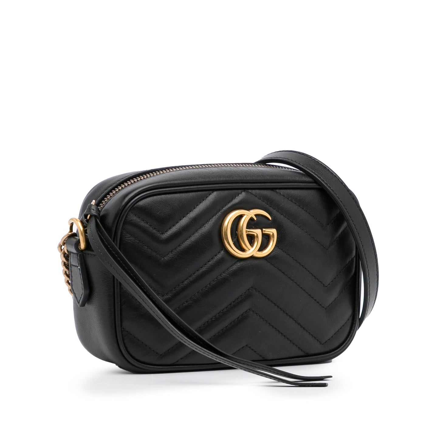 Gucci Gg Marmont SHG-ix0CHC Matelasse Calf Black Crossbody Bag