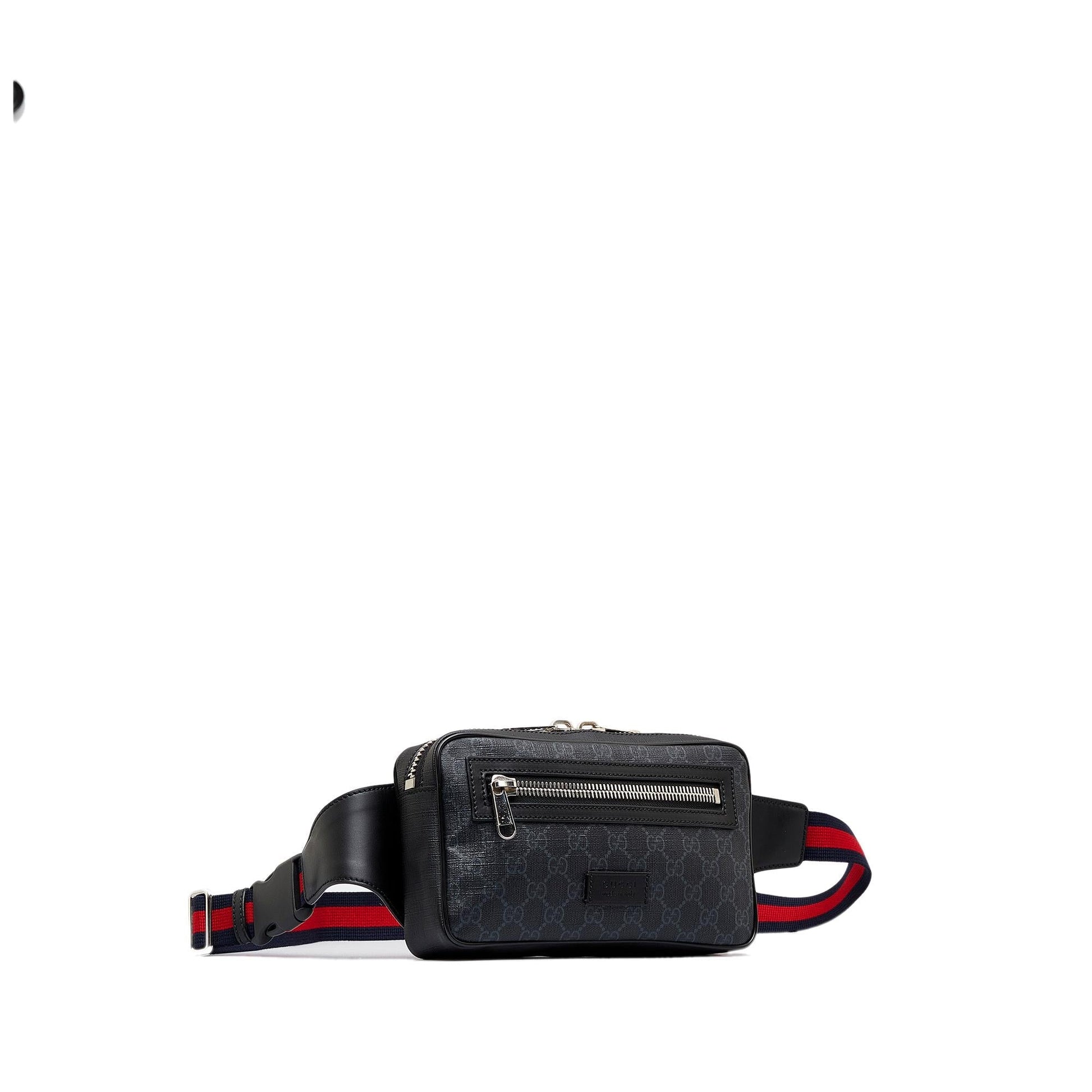 Gucci Gg Supreme Web Belt SHG-7zDHEg Canvas Black Accessory