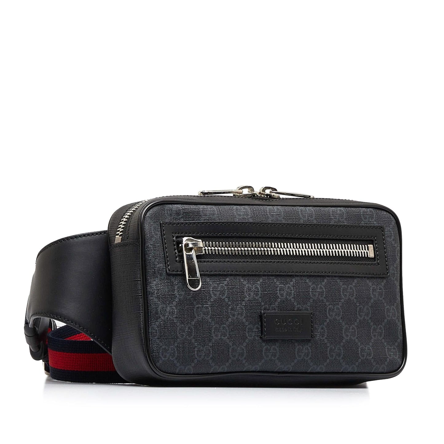 Gucci Gg Supreme Web Belt SHG-8fIIkY Canvas Black Accessory