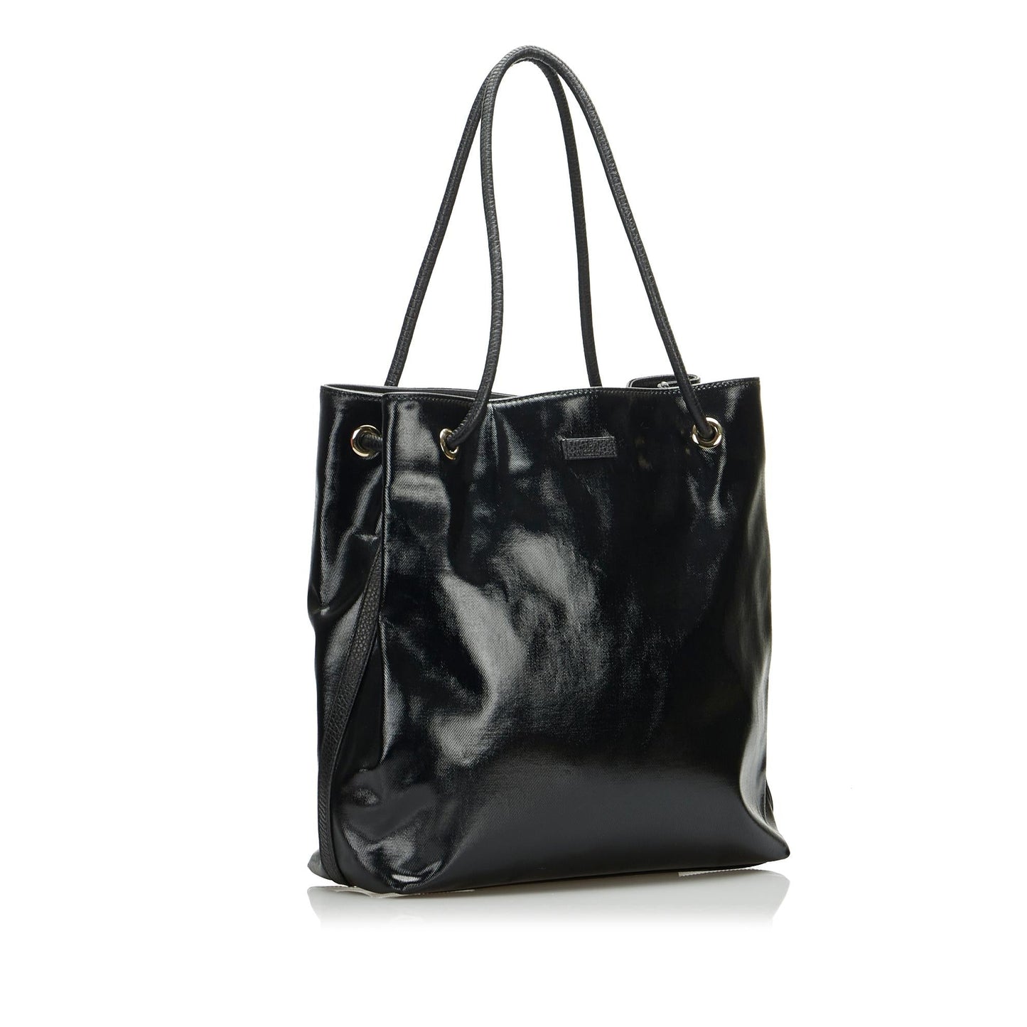 Gucci Gifford SHG-GaYO7i Leather Patent Black Tote Bag