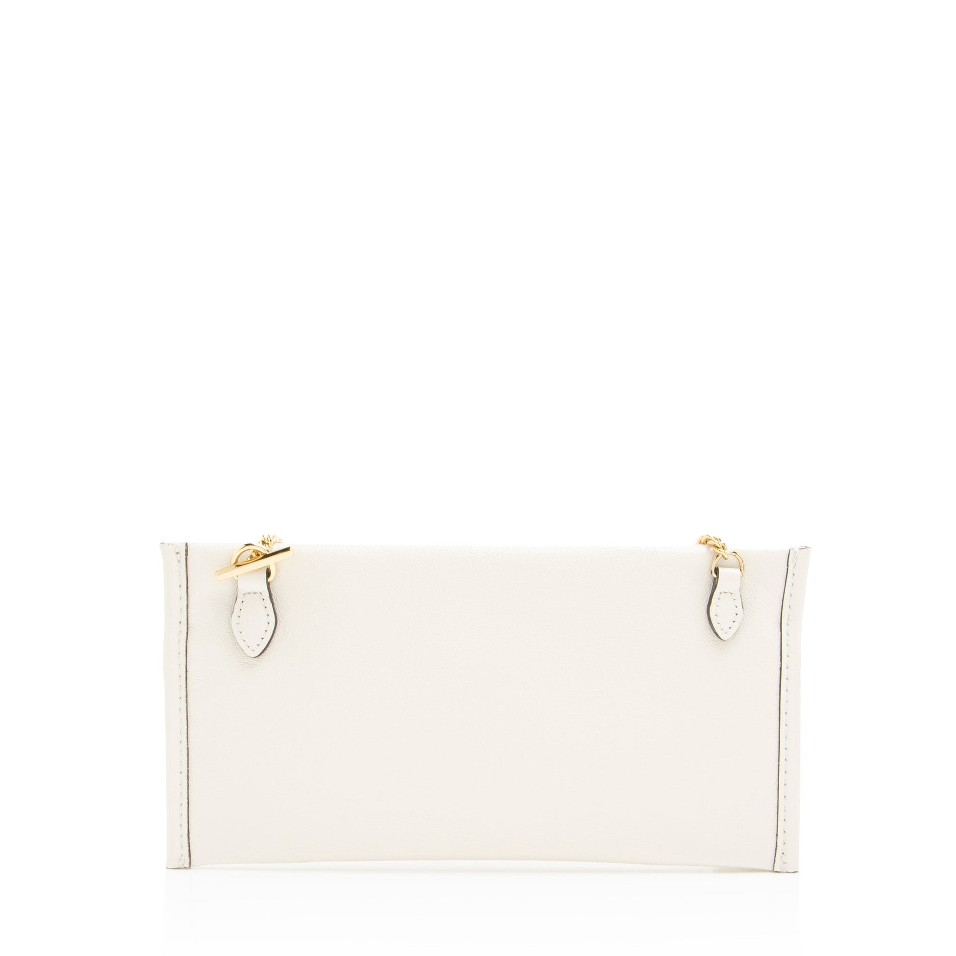 Gucci Glazed Pochette Leather White Clutch Bag