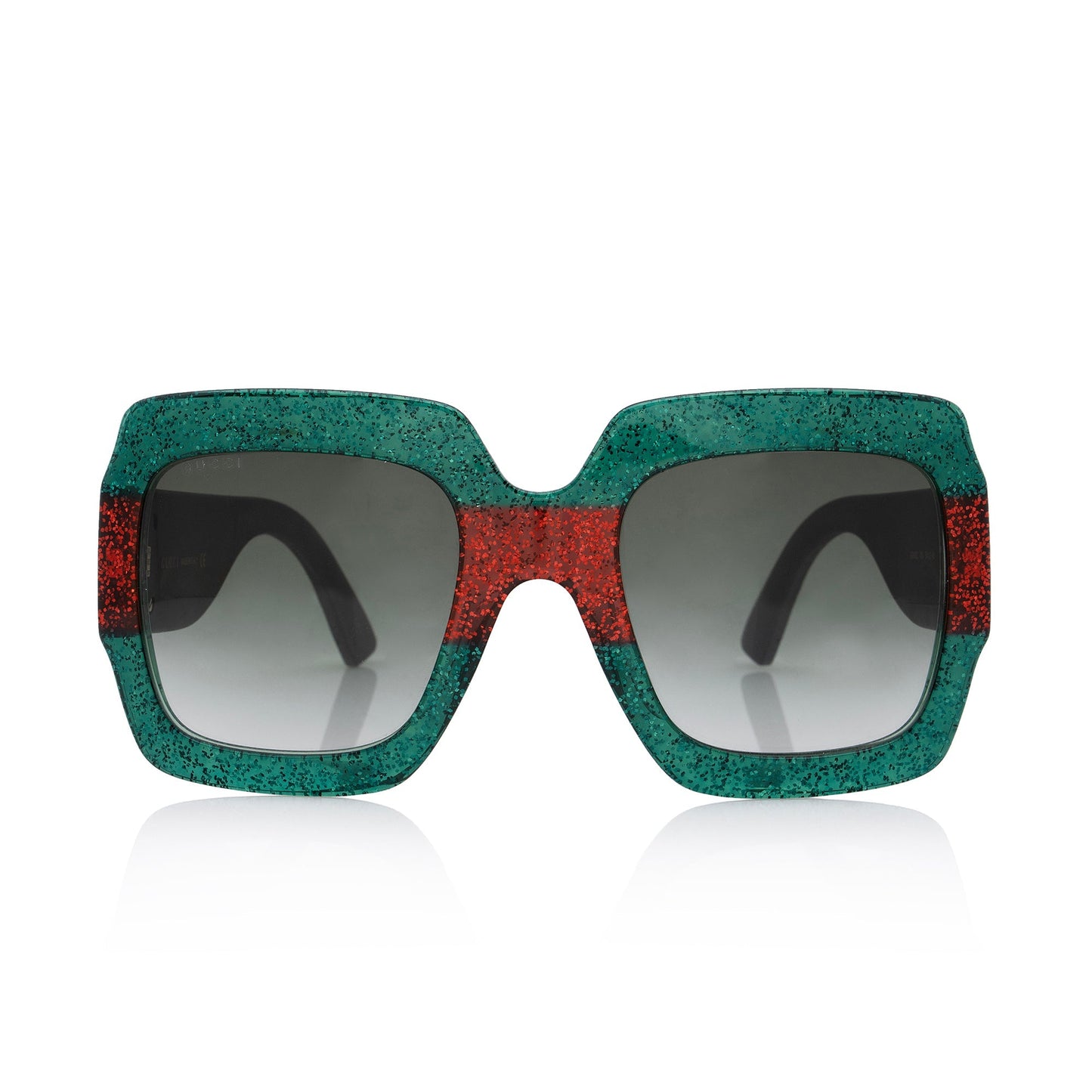 Gucci Glitter Web Interlocking G Square Red Green Accessory