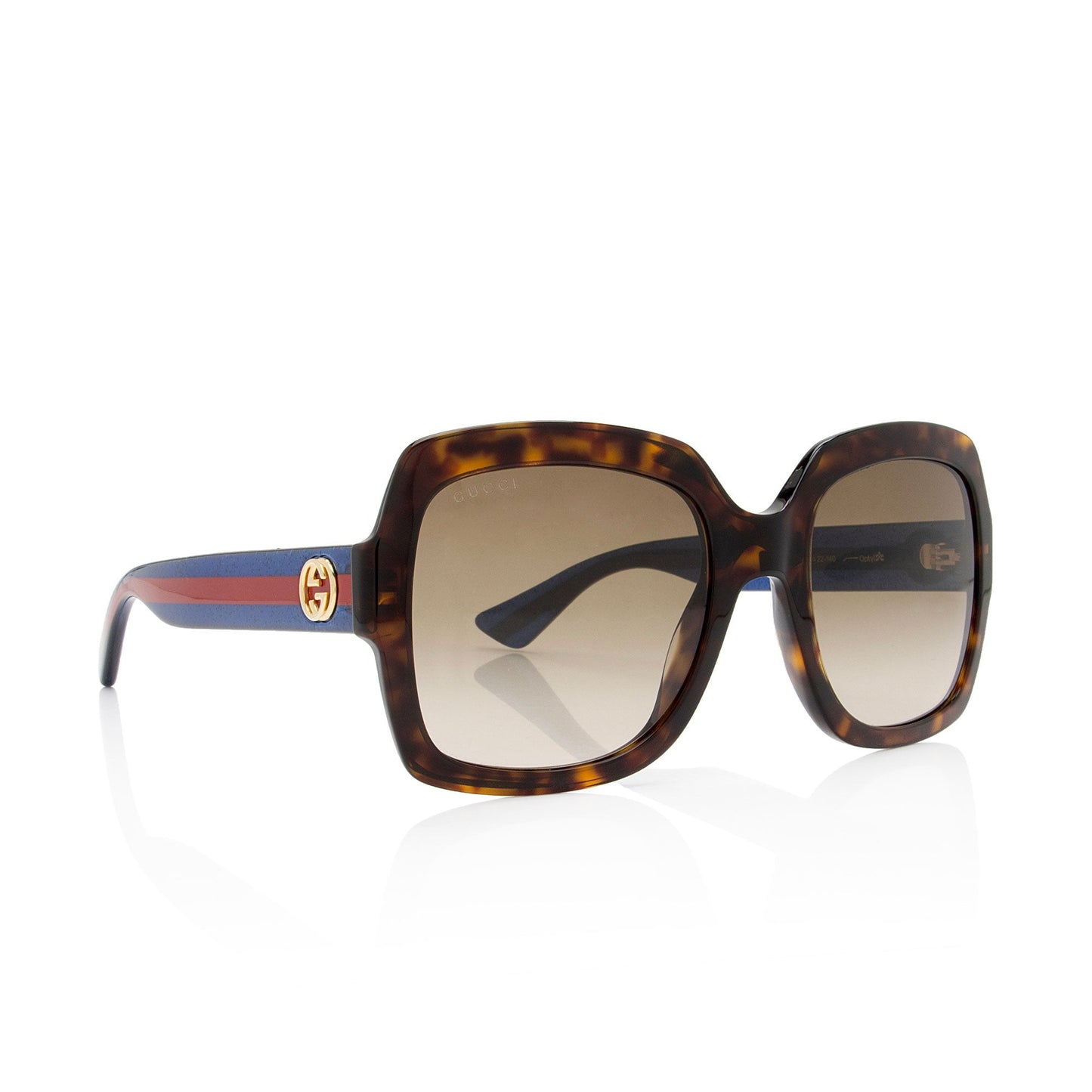Gucci Glitter Web Interlocking G Square Brown Blue Red Accessory