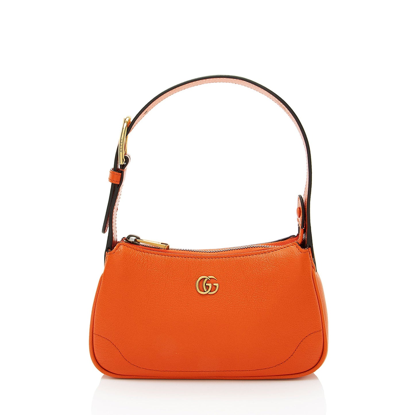 Gucci Goatskin Aphrodite Orange Mini Shoulder Bag