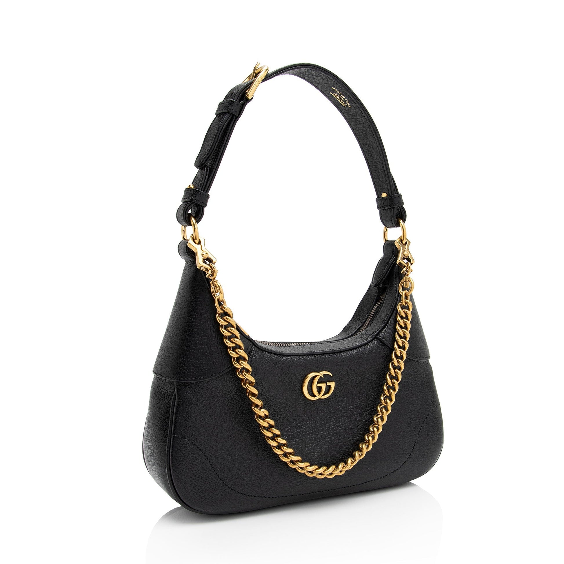 Gucci Goatskin Aphrodite SHF-hEcl8X Leather Black Small Crossbody Bag