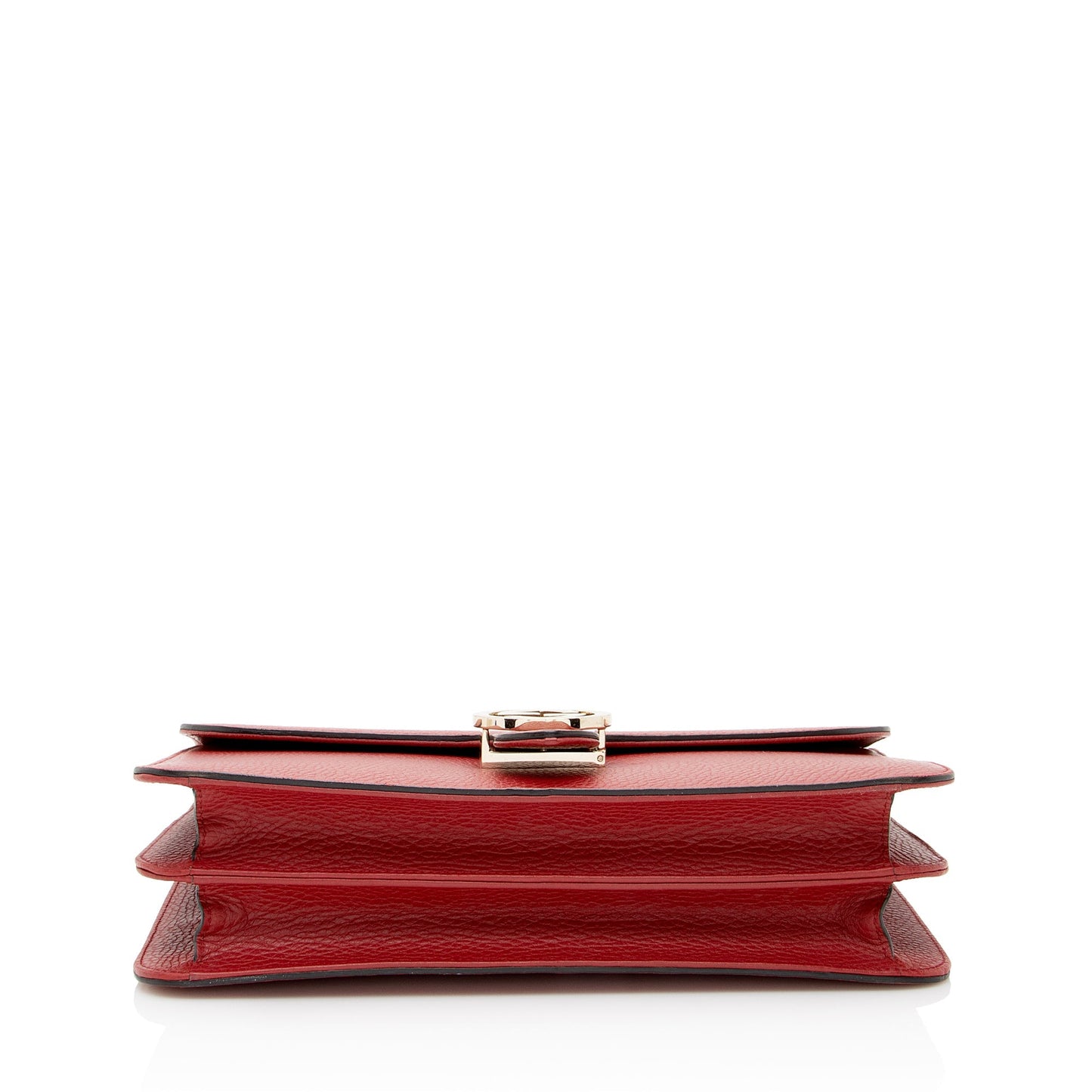 Gucci Grained Interlocking G SHF Calfskin Red Medium Crossbody Bag Bag Shf