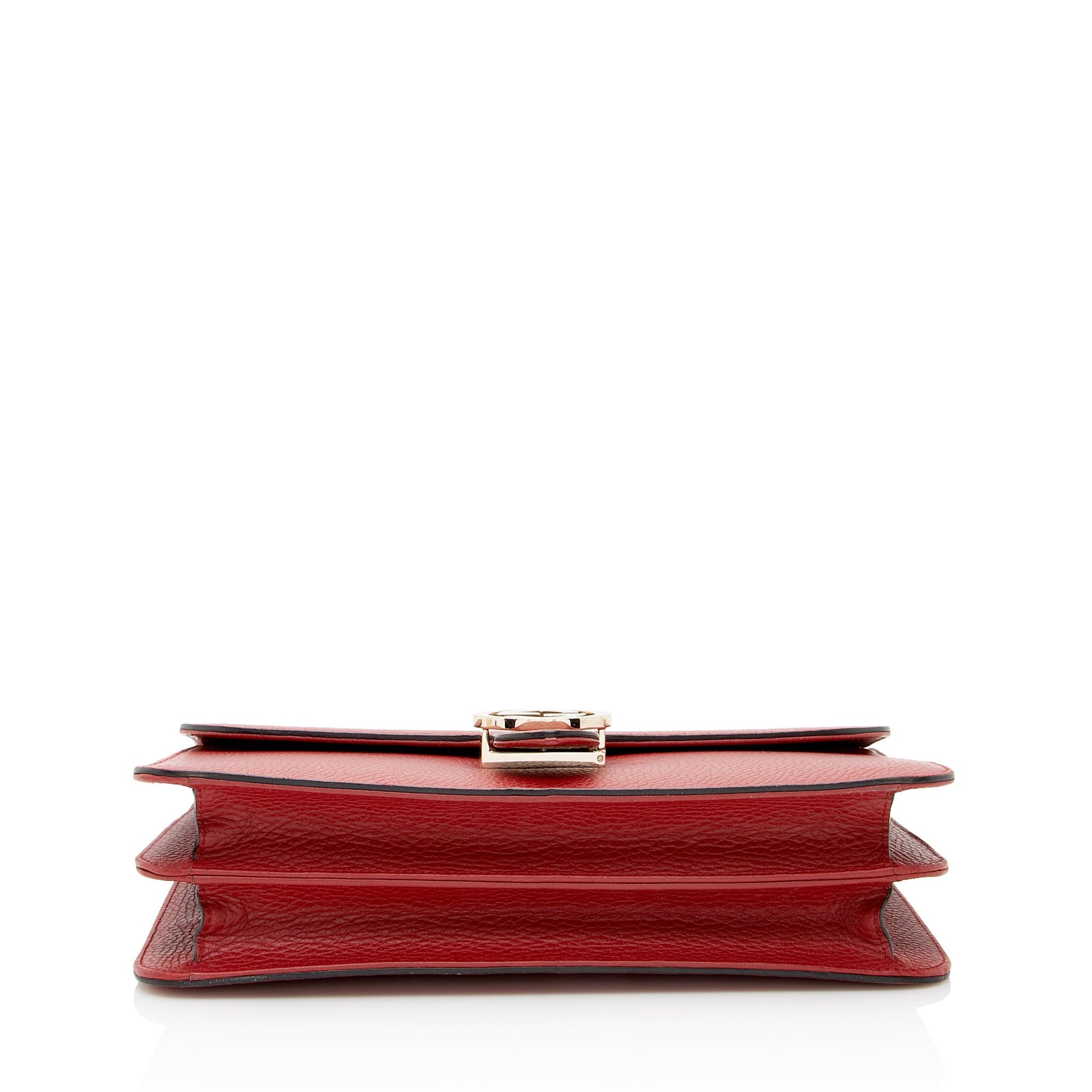 Gucci Grained Interlocking G SHF Calfskin Red Medium Crossbody Bag Bag Shf