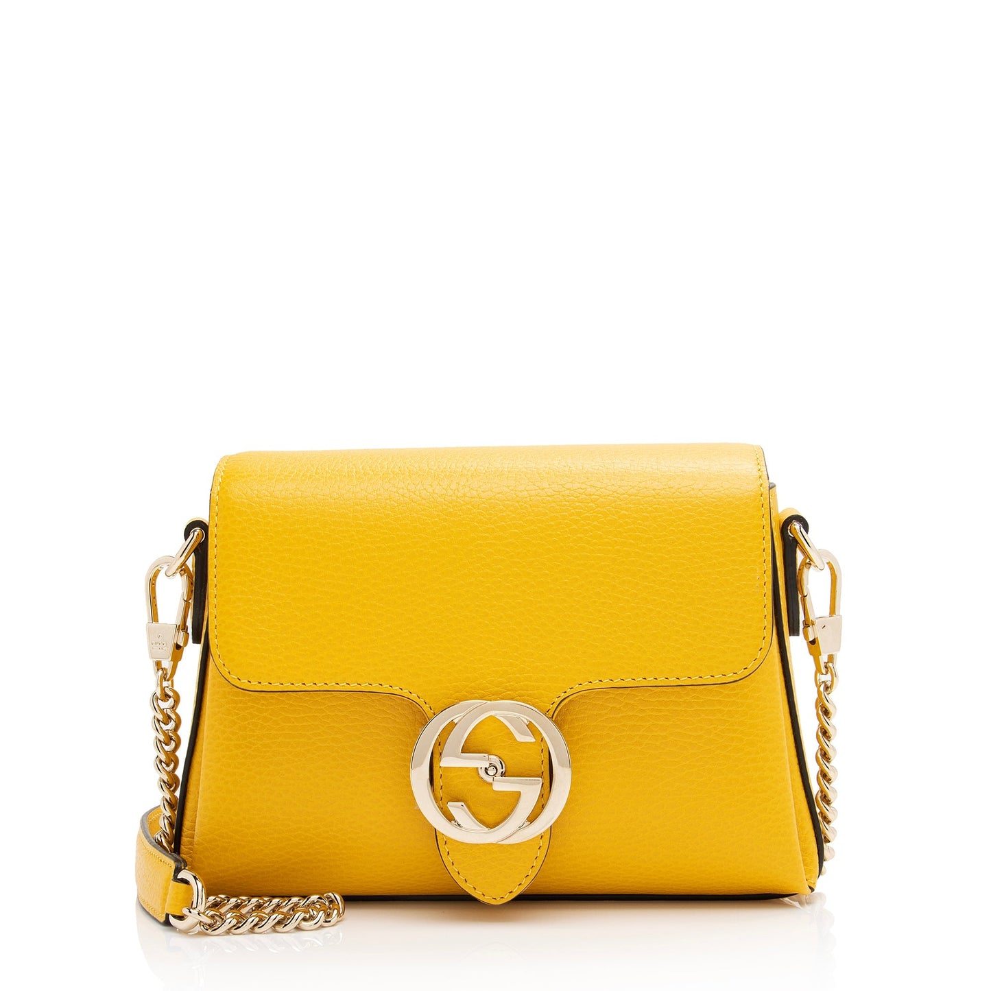 Gucci Grained Interlocking G SHF-WZ1qPR Calfskin Small Crossbody Bag