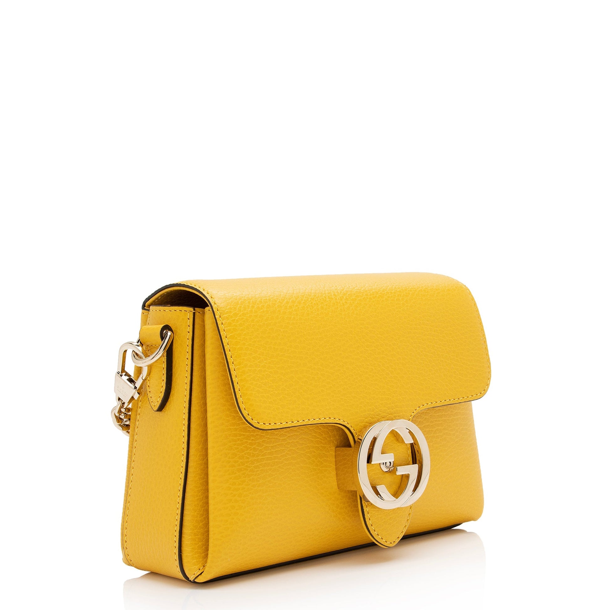 Gucci Grained Interlocking G SHF-WZ1qPR Calfskin Small Crossbody Bag
