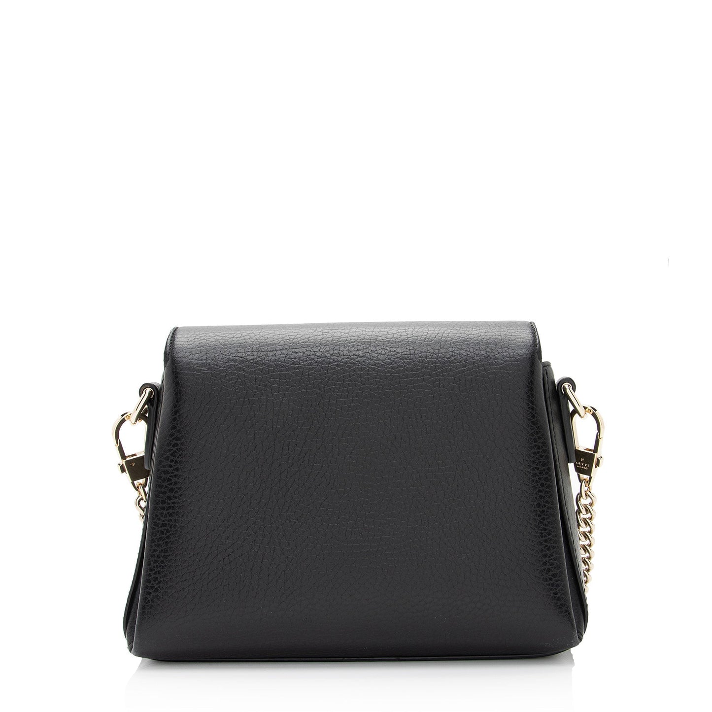 Gucci Grained Interlocking G SHF-lys74k Calfskin Black Small Crossbody Bag