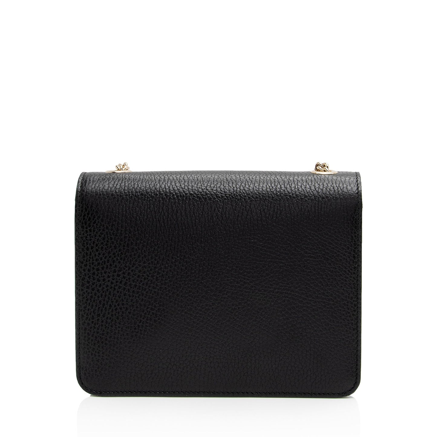 Gucci Grained Interlocking G SHF-1AVxLZ Calfskin Black Small Crossbody Bag