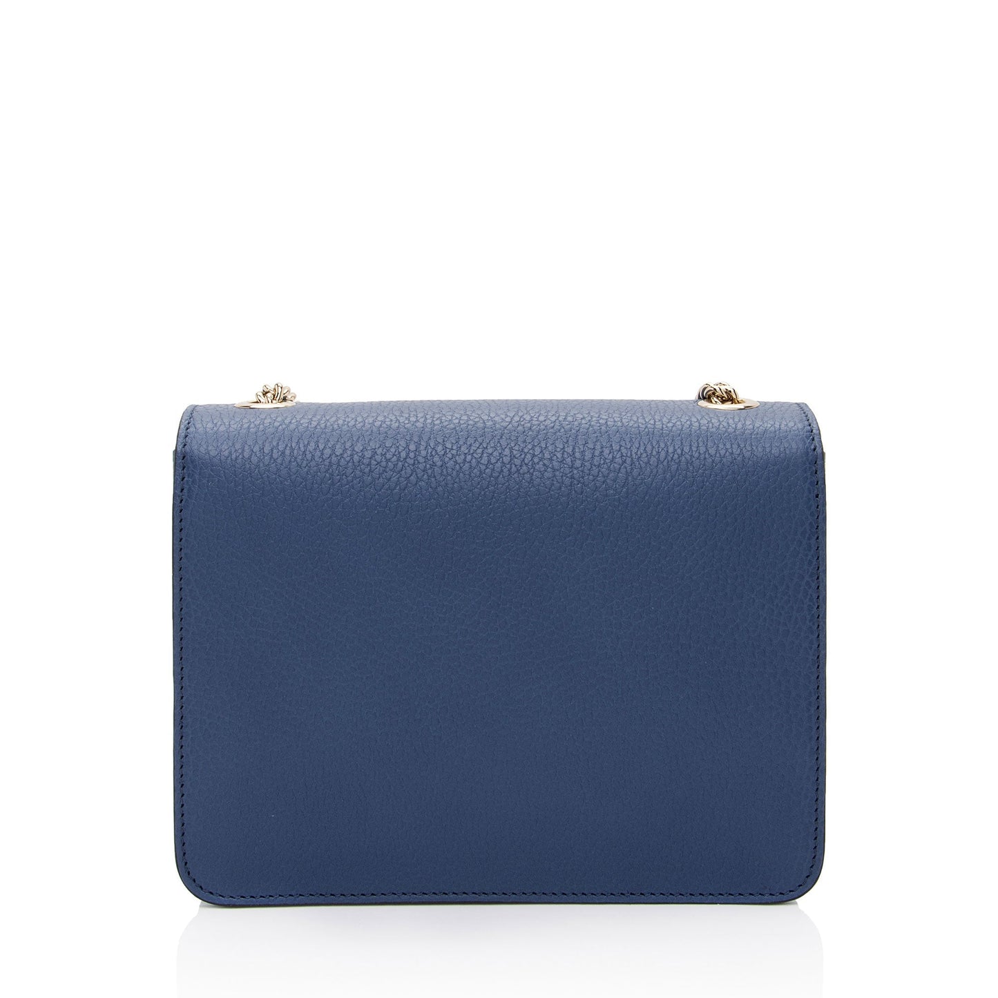 Gucci Grained Interlocking G SHF-s4DfUr Calfskin Blue Small Crossbody Bag