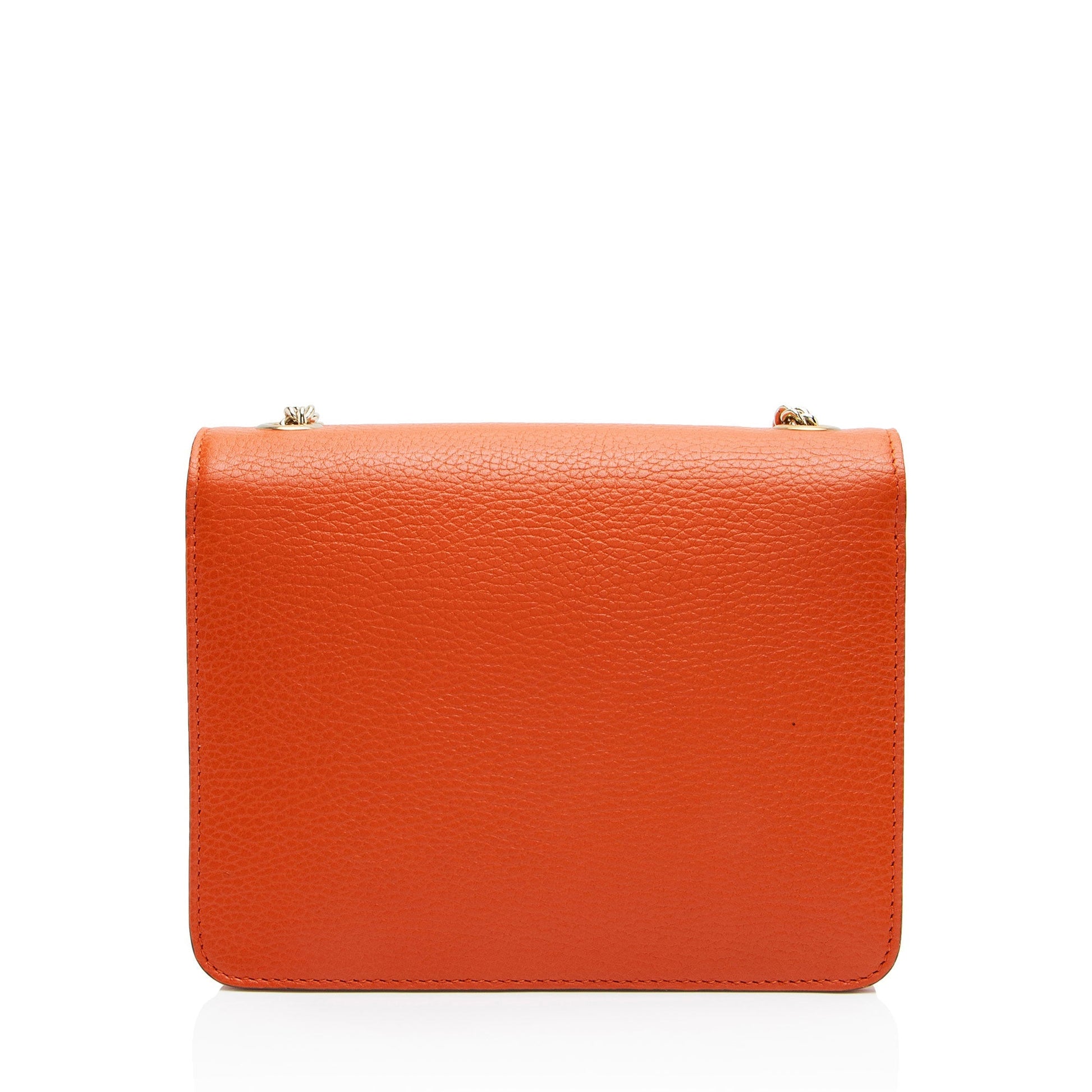 Gucci Grained Interlocking G Leather Calfskin Orange Small Crossbody Bag