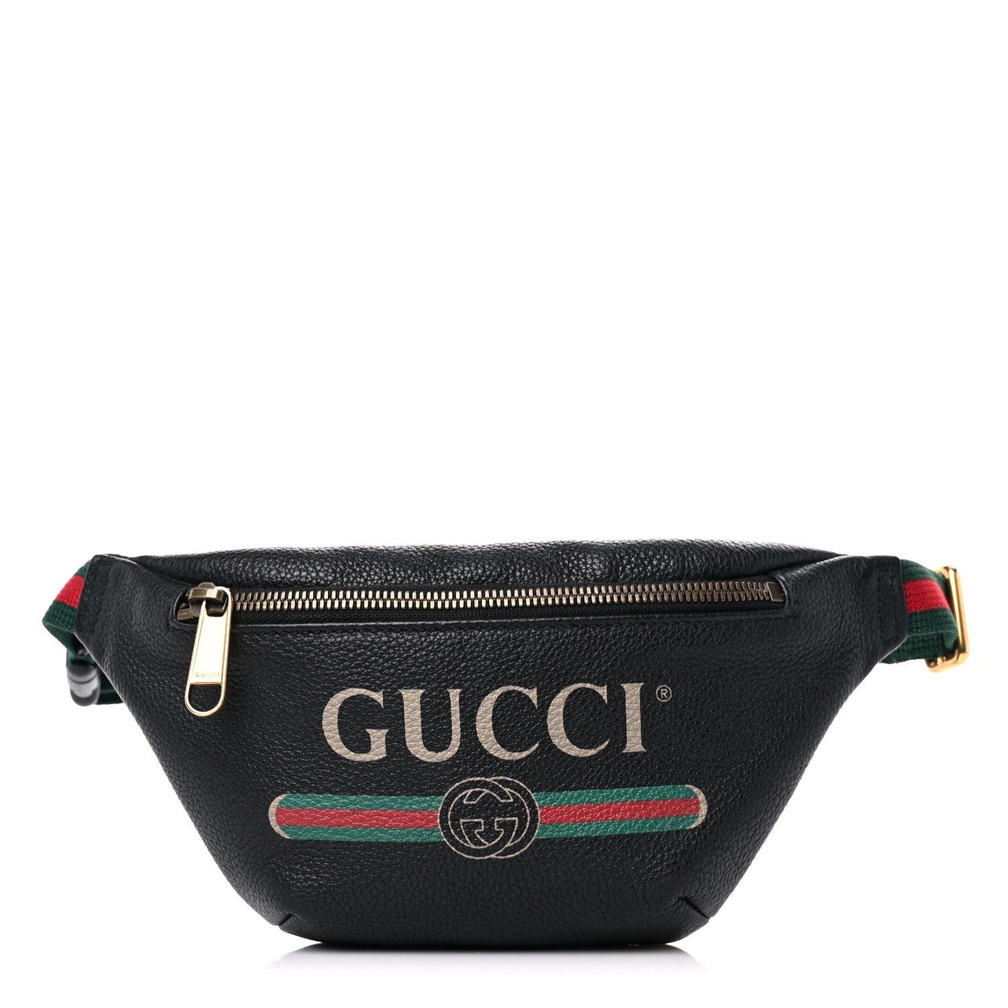 Gucci GRAINED Calfskin Logo Belt