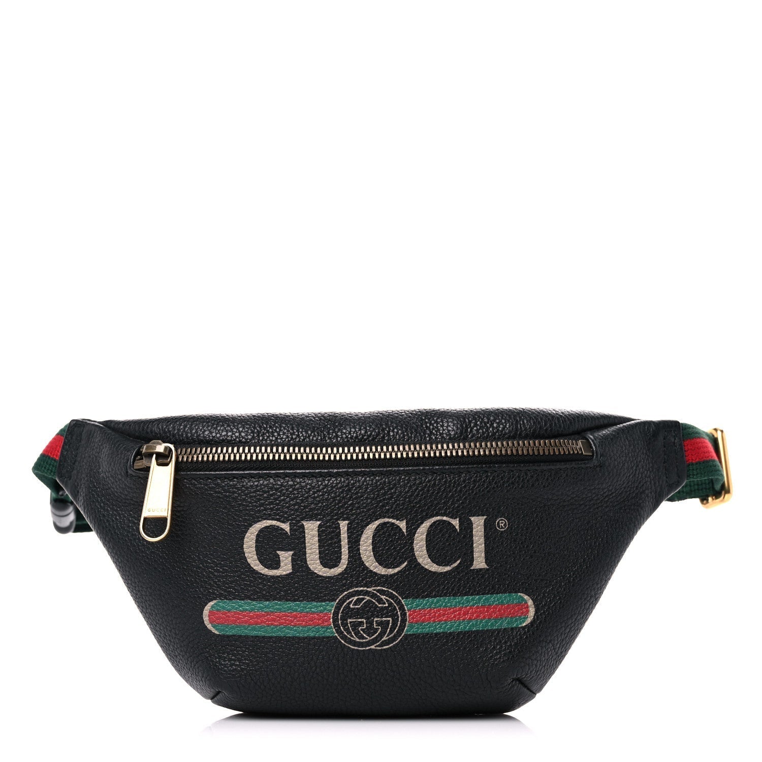 Gucci GRAINED Calfskin Logo Belt
