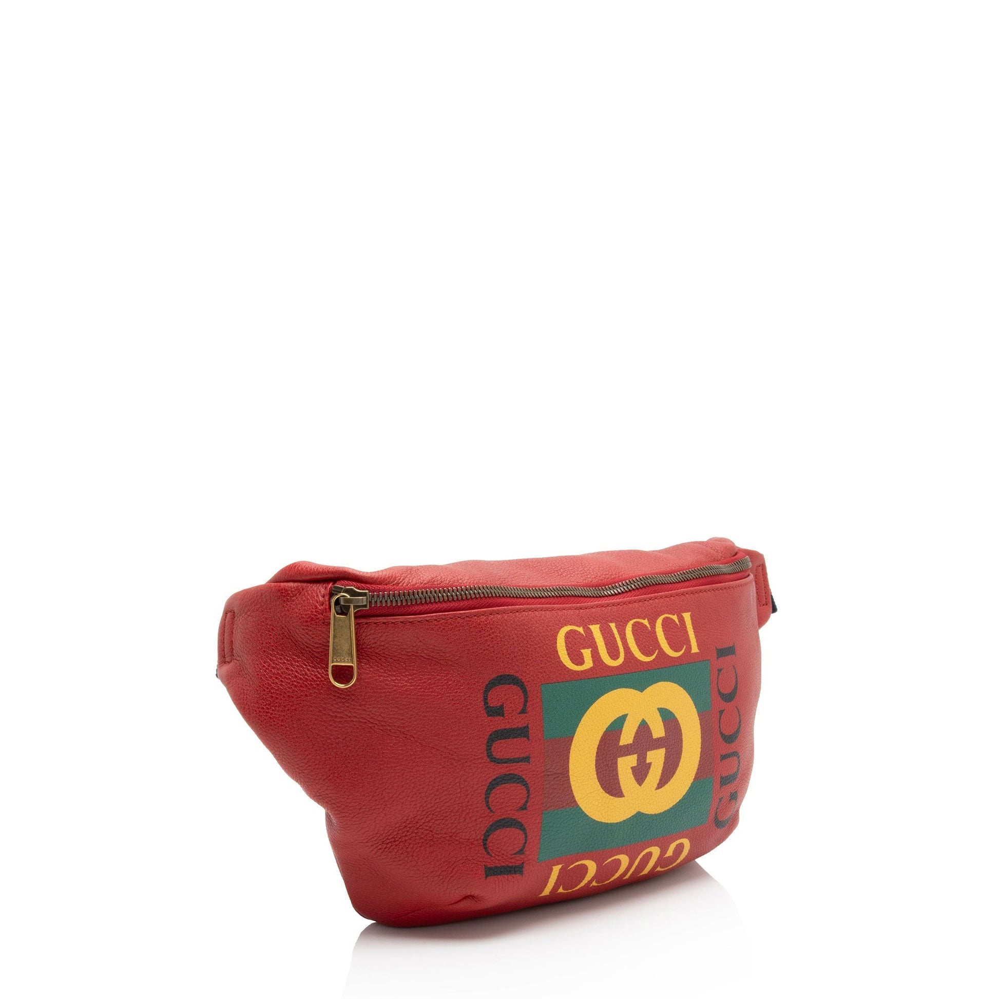 Gucci Logo Belt SHF-zCvF0J Leather Calfskin Red Large Accessory