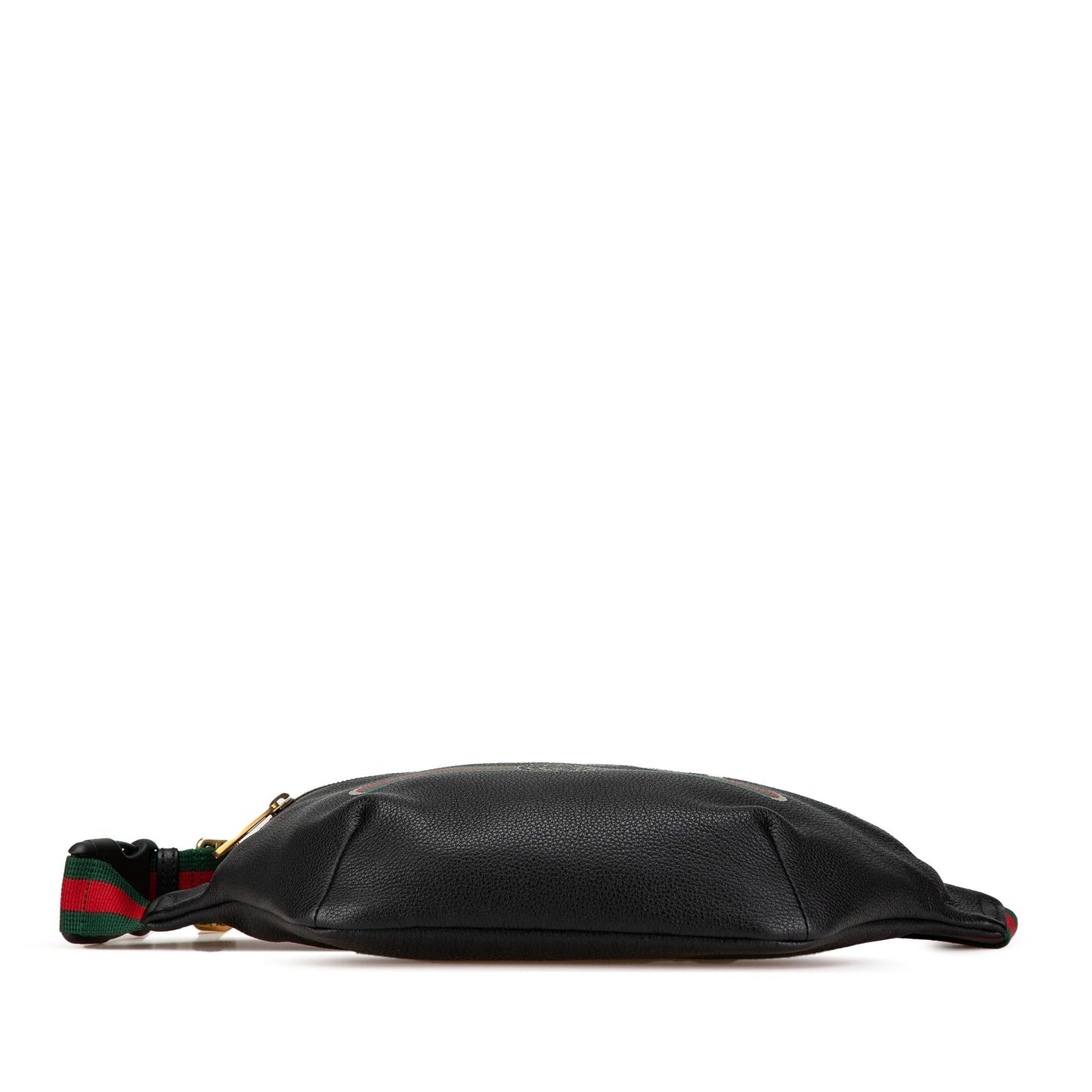 Gucci Grained Belt Calf Calfskin Black Logo Accessory