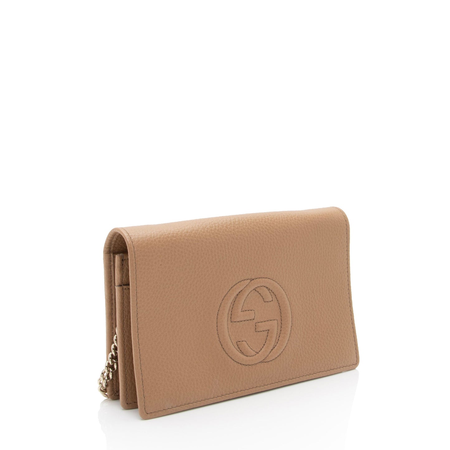 Gucci Grained Soho Wallet on SHF-I42ZOK Leather Beige Chain Crossbody Bag