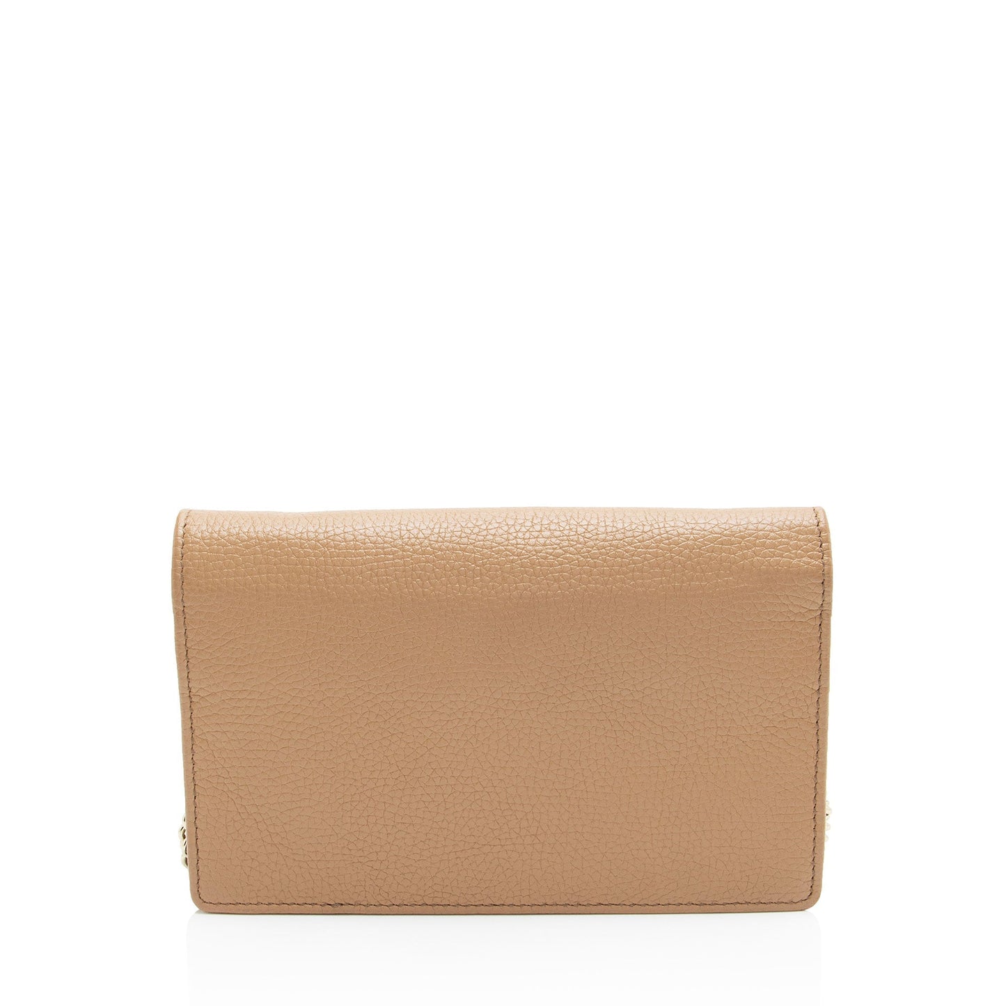 Gucci Grained Soho Wallet on Leather Brown Chain Crossbody Bag