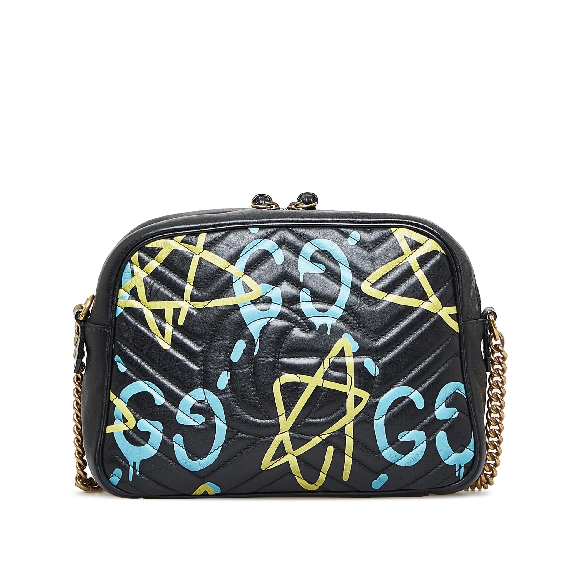 Gucci Ghost GG Marmont SHG-JwaVYu Calf Black Crossbody Bag