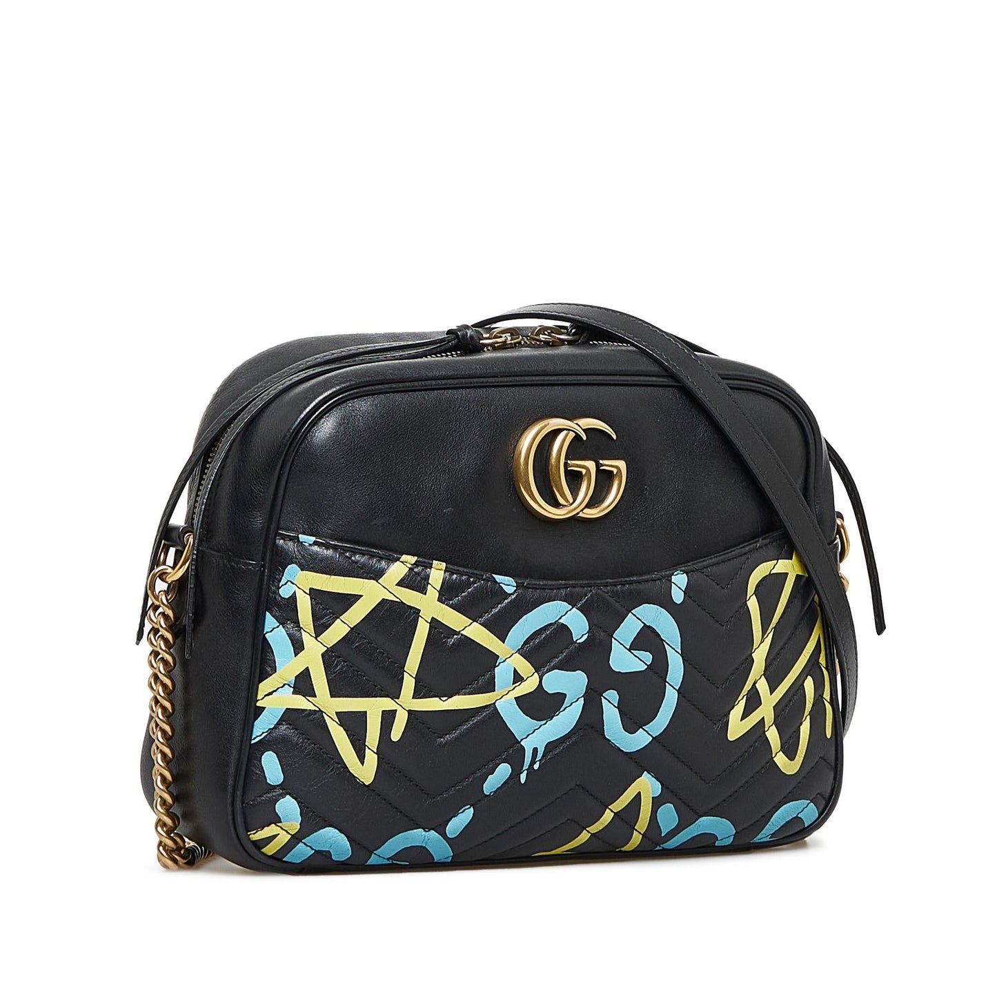 Gucci Ghost GG Marmont SHG-JwaVYu Calf Black Crossbody Bag