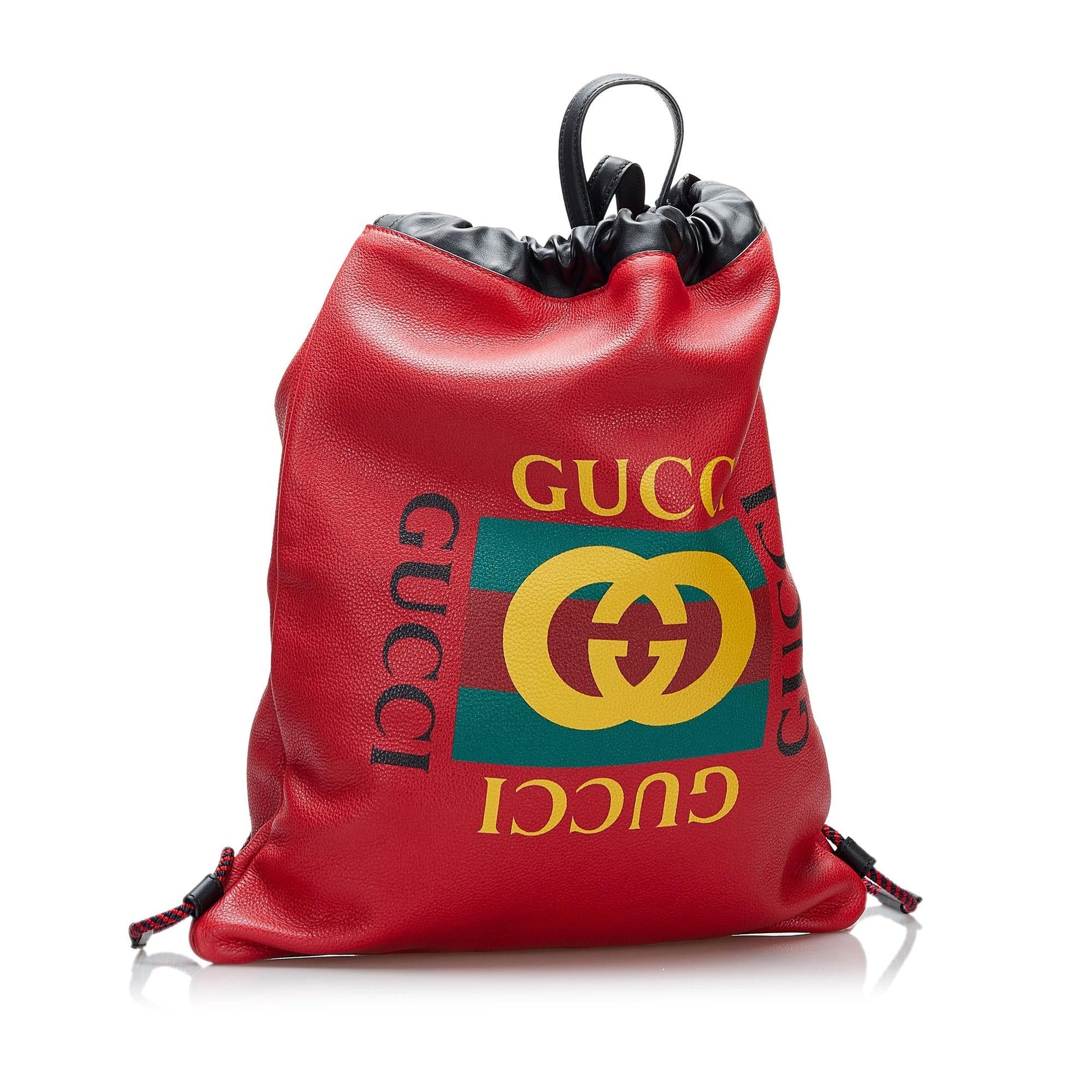 Gucci Backpack SHG-WNOeip Calf Red Logo
