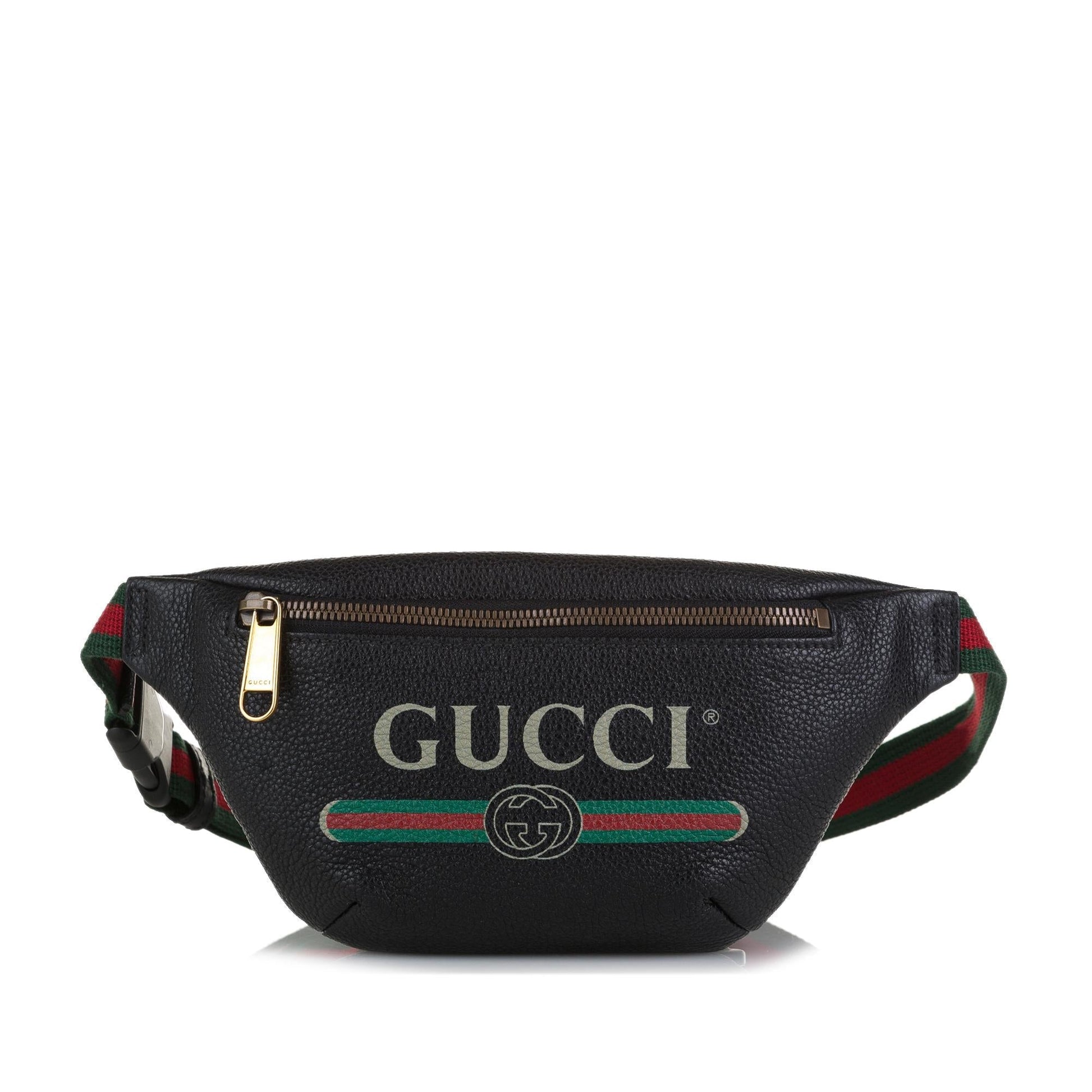 Gucci Belt SHG Calf Black Logo Accessory