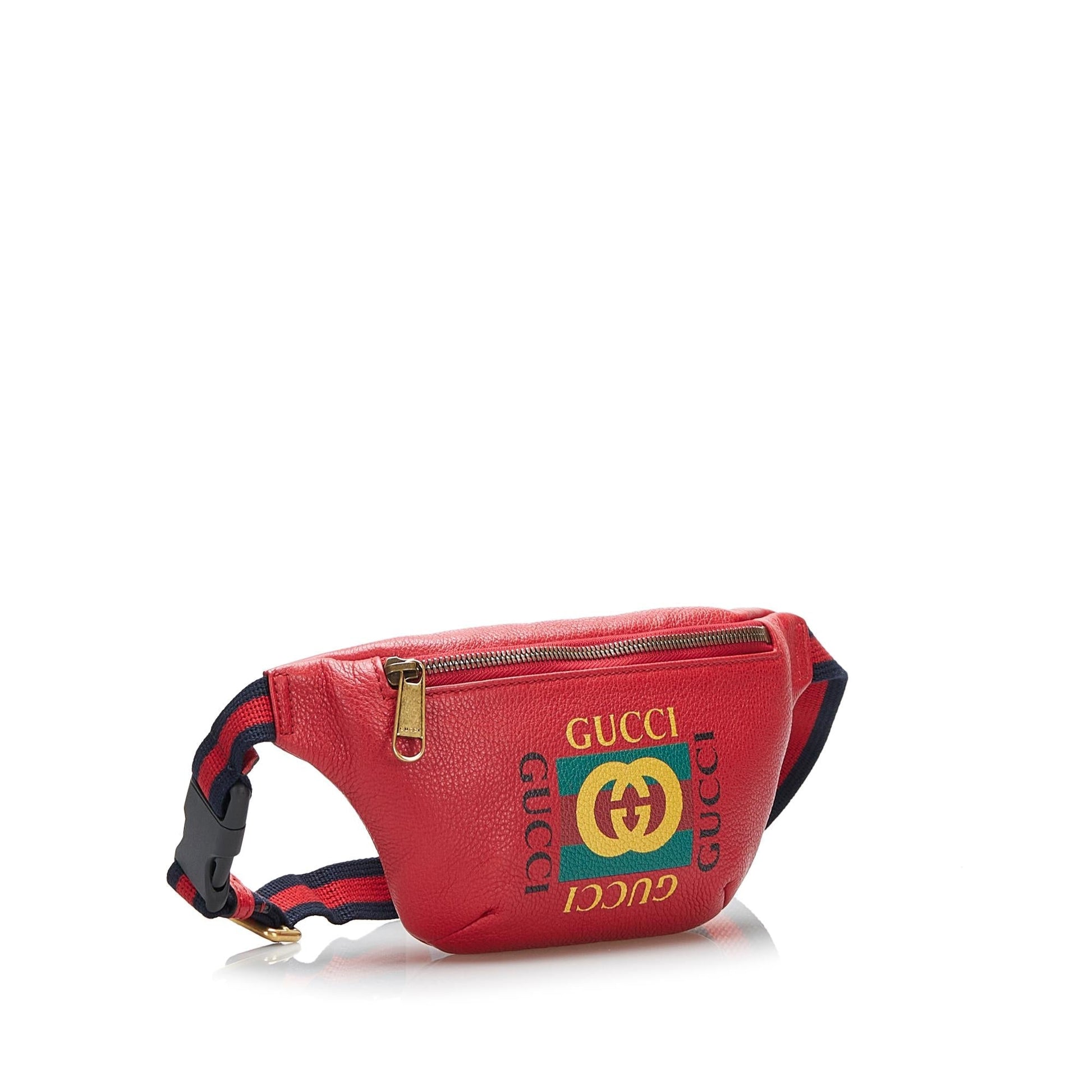 Gucci Belt SHG-nYytnh Calf Red Logo Accessory
